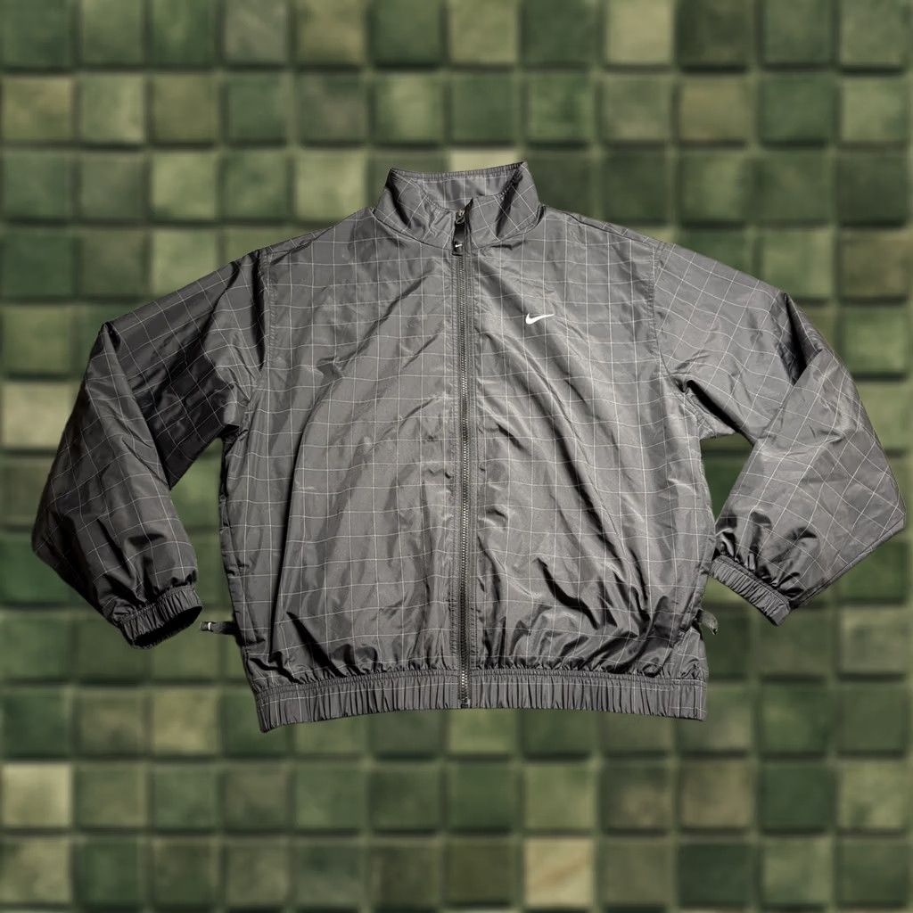 Nike Nike Lab Jacket Mens M Flicker Flash Check Grid Zip Windbreaker CV0556-010 Black Nylon Full Zip Mens Size US M / EU 48-50 / 2 - 1 Thumbnail