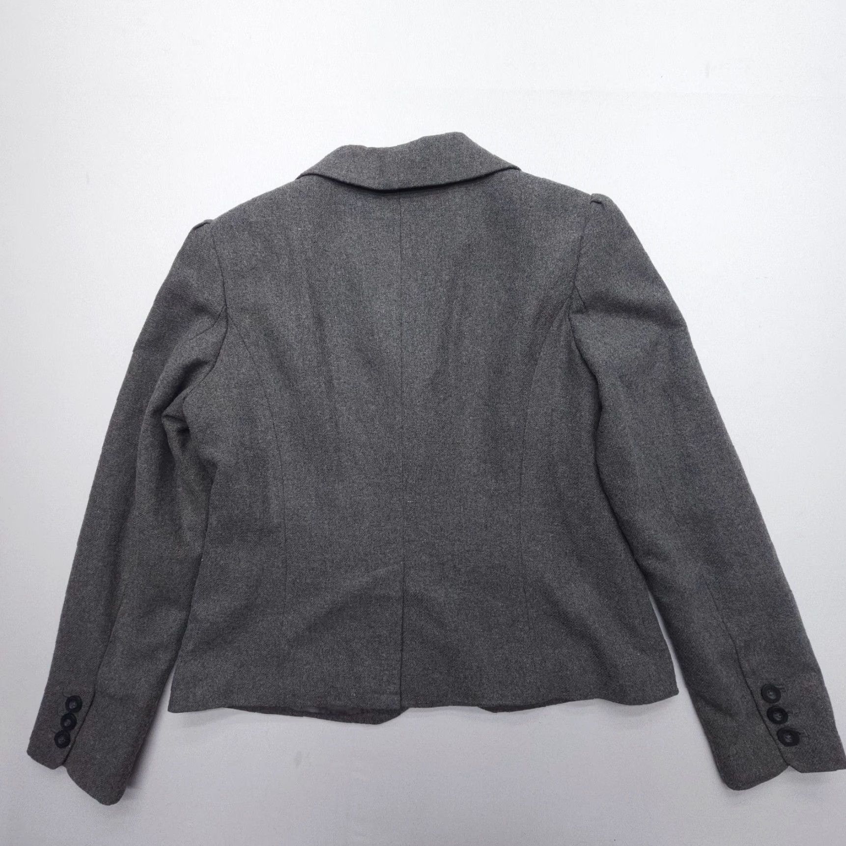 Mossimo Mossimo Blazer Women L Gray Wool Blend Long Sleeve 90s Preppy College Size L / US 10 / IT 46 - 2 Thumbnail