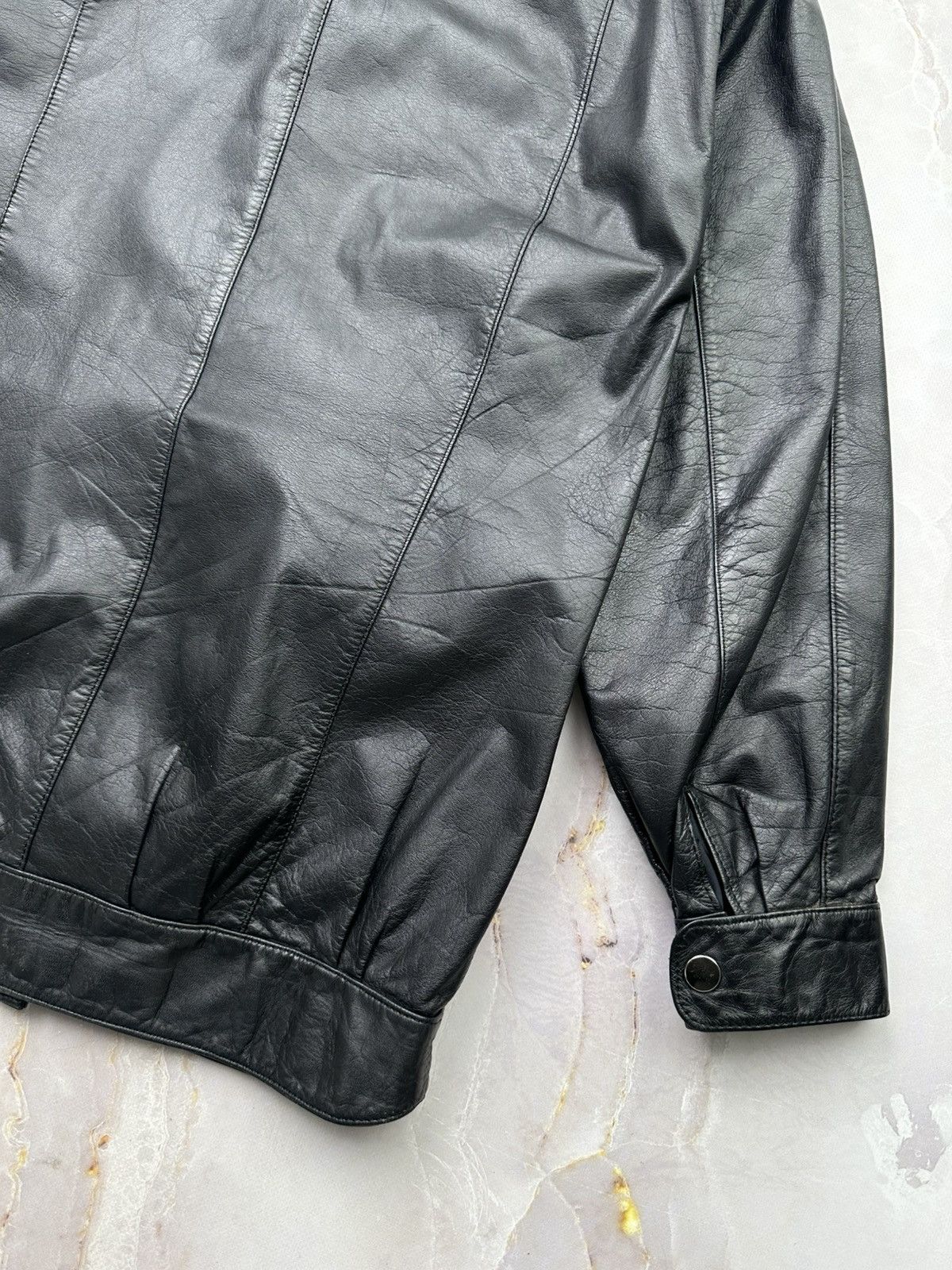 Japanese Brand Vintage Leather Jacket (E1) Size S / US 4 / IT 40 - 14 Thumbnail