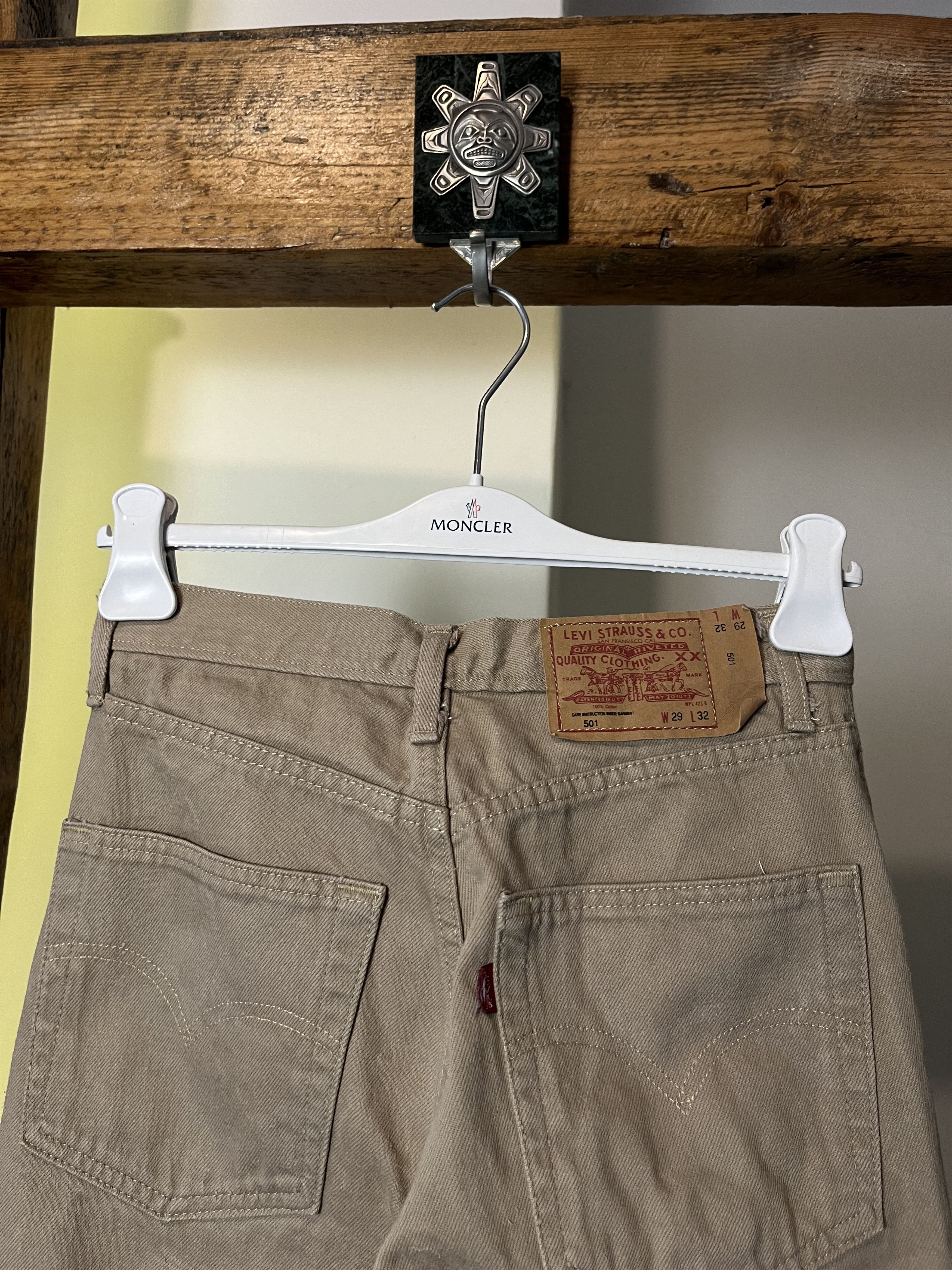 Levi's × Levi's Vintage Clothing × Vintage 1993 Vintage Levis 501 Made in USA Beige W29 L32 Size 28" / US 6 / IT 42 - 3 Thumbnail