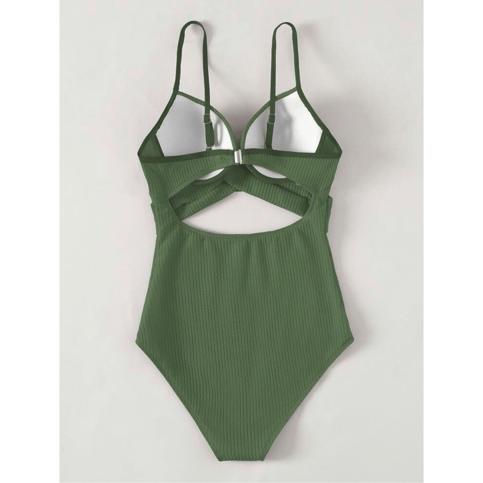 Other Cut out Wrap army green one piece swimsuit Size Small Size S / US 4 / IT 40 - 3 Thumbnail