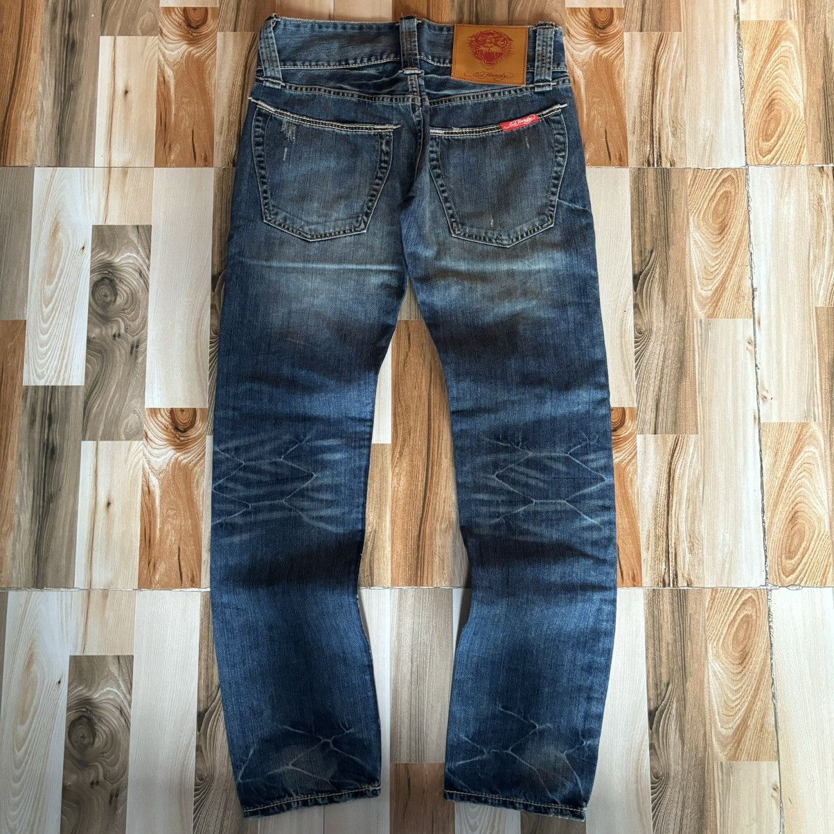 Christian Audigier × Ed Hardy × Vintage Crazy Vintage 00s Edhardy Y2K Baggy Jeans Size US 34 / EU 50 - 7 Thumbnail