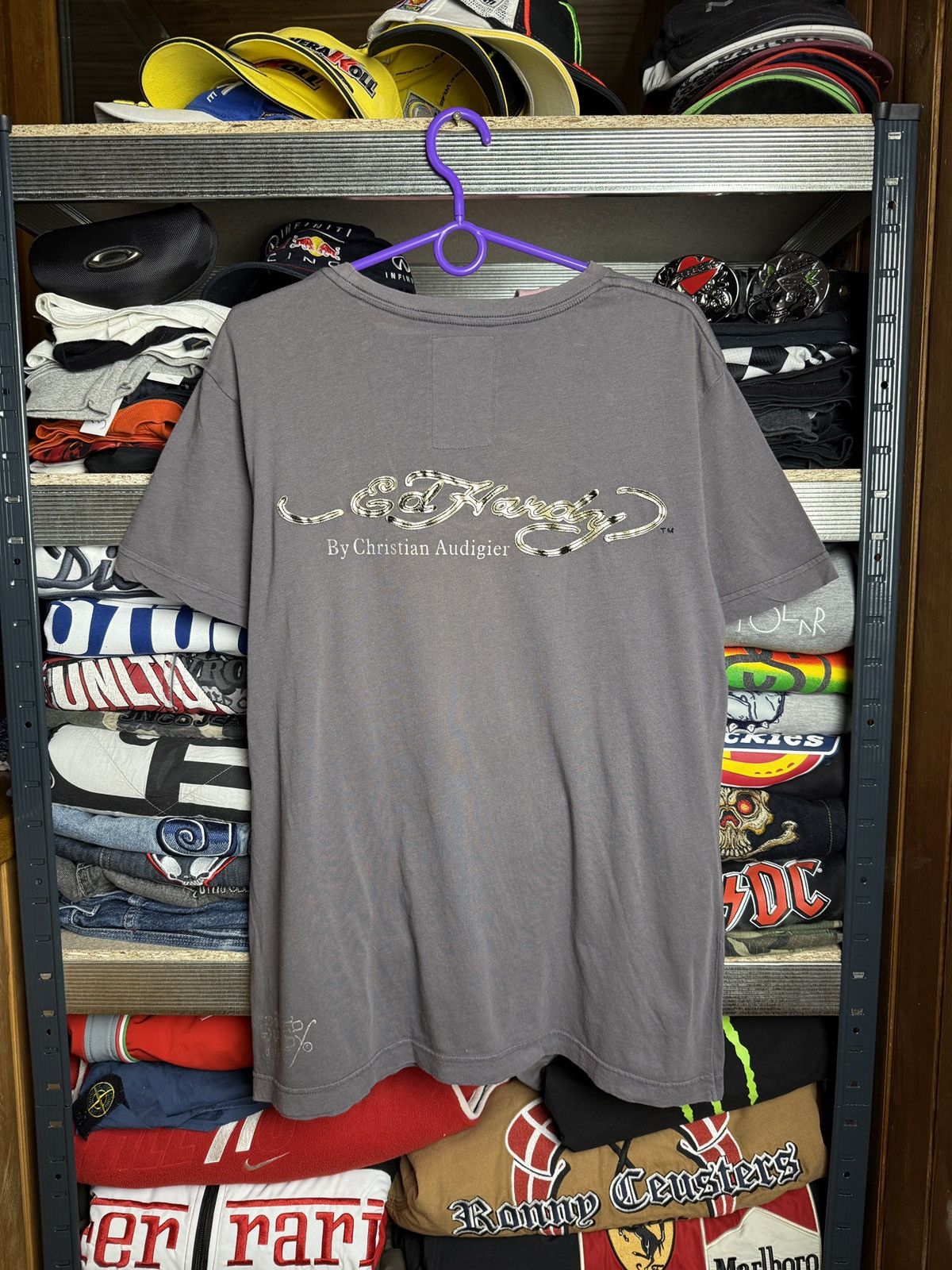 Christian Audigier × Ed Hardy × Vintage Ed Hardy Tiger Love Kills slowly Crazy Y2K graphic tee Size US M / EU 48-50 / 2 - 2 Thumbnail
