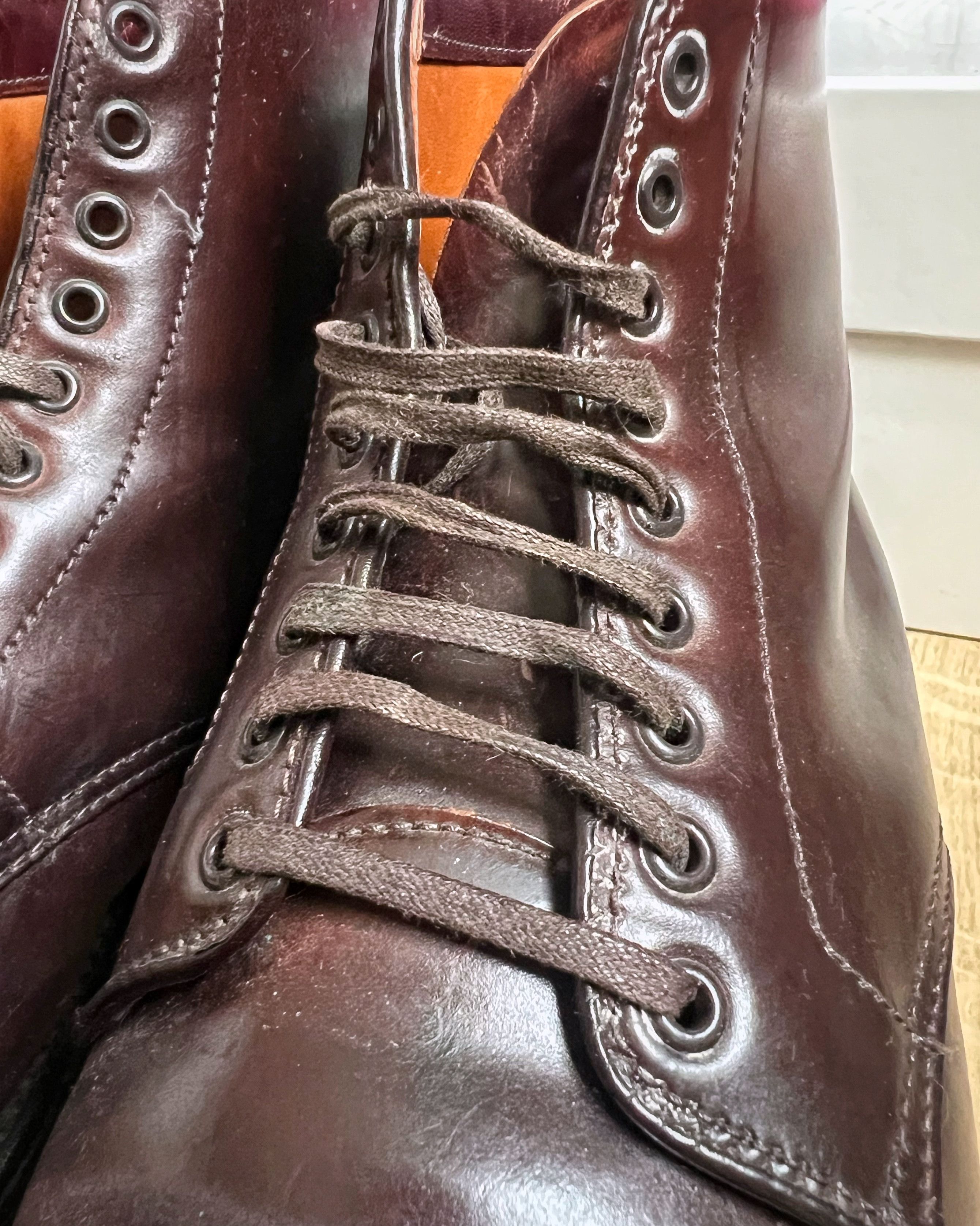 Alden Alden 4060 Color 8 Shell Cordovan Cap-Toe Boots (Grant) Size US 8.5 / EU 41-42 - 4 Thumbnail