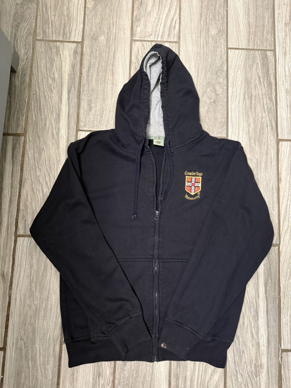 Vintage Vintage Cambridge University Black Zip Up Jacket Size Large Size US L / EU 52-54 / 3 - 1 Thumbnail