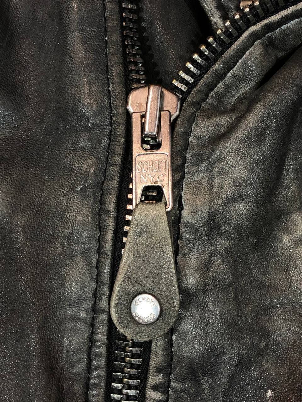 Schott Vintage Schott Perfecto Grey Leather Jacket Size L / US 10 / IT 46 - 8 Thumbnail