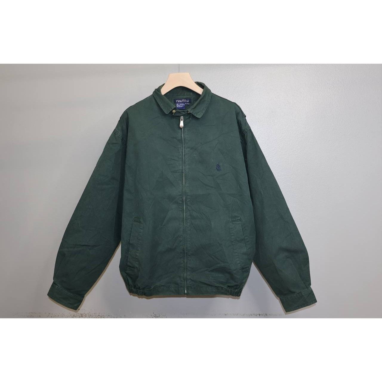 Nautica Vintage 90s Nautica Harrington Jacket Green Size XL Size US XL / EU 56 / 4 - 1 Thumbnail