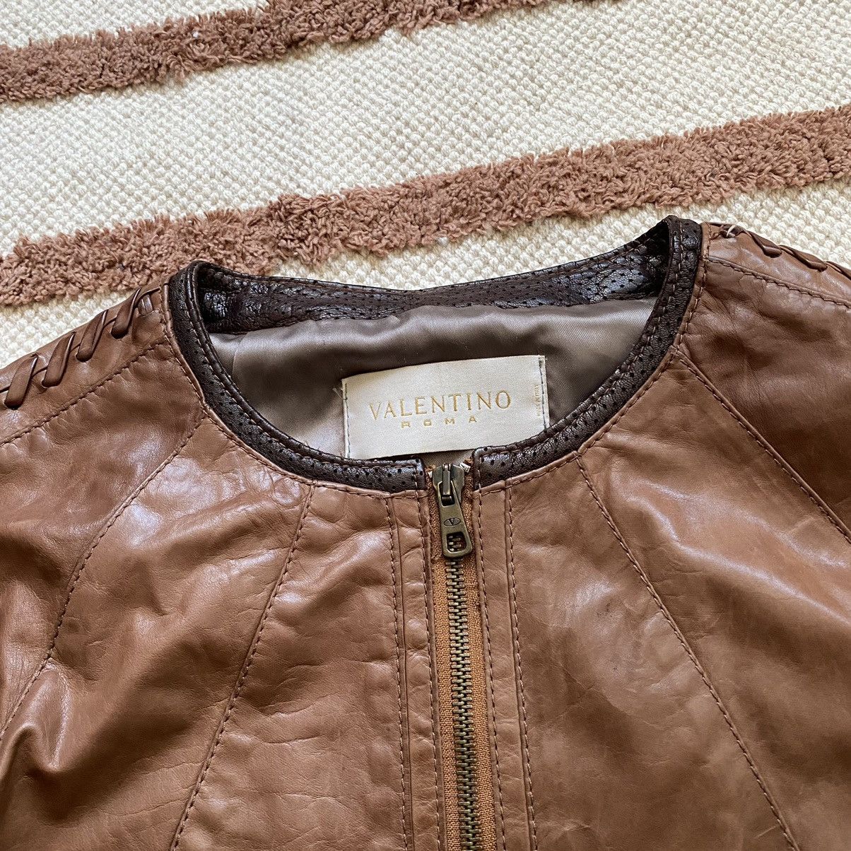 Valentino VALENTINO ROMA AVANT GARDE LEATHER JACKET Size M / US 6-8 / IT 42-44 - 5 Thumbnail