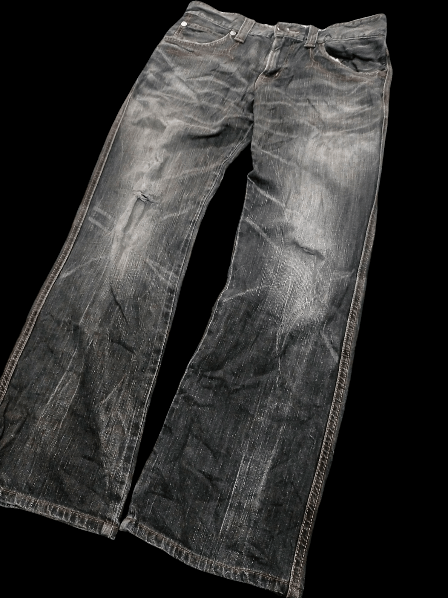 🔥Sick🔥 Edwin 503 Distressed Ripped Washed Jeans