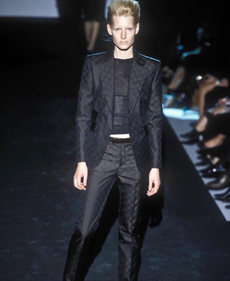 Gucci by Tom Ford S/S 1998 Runway Monogram Silk Suit