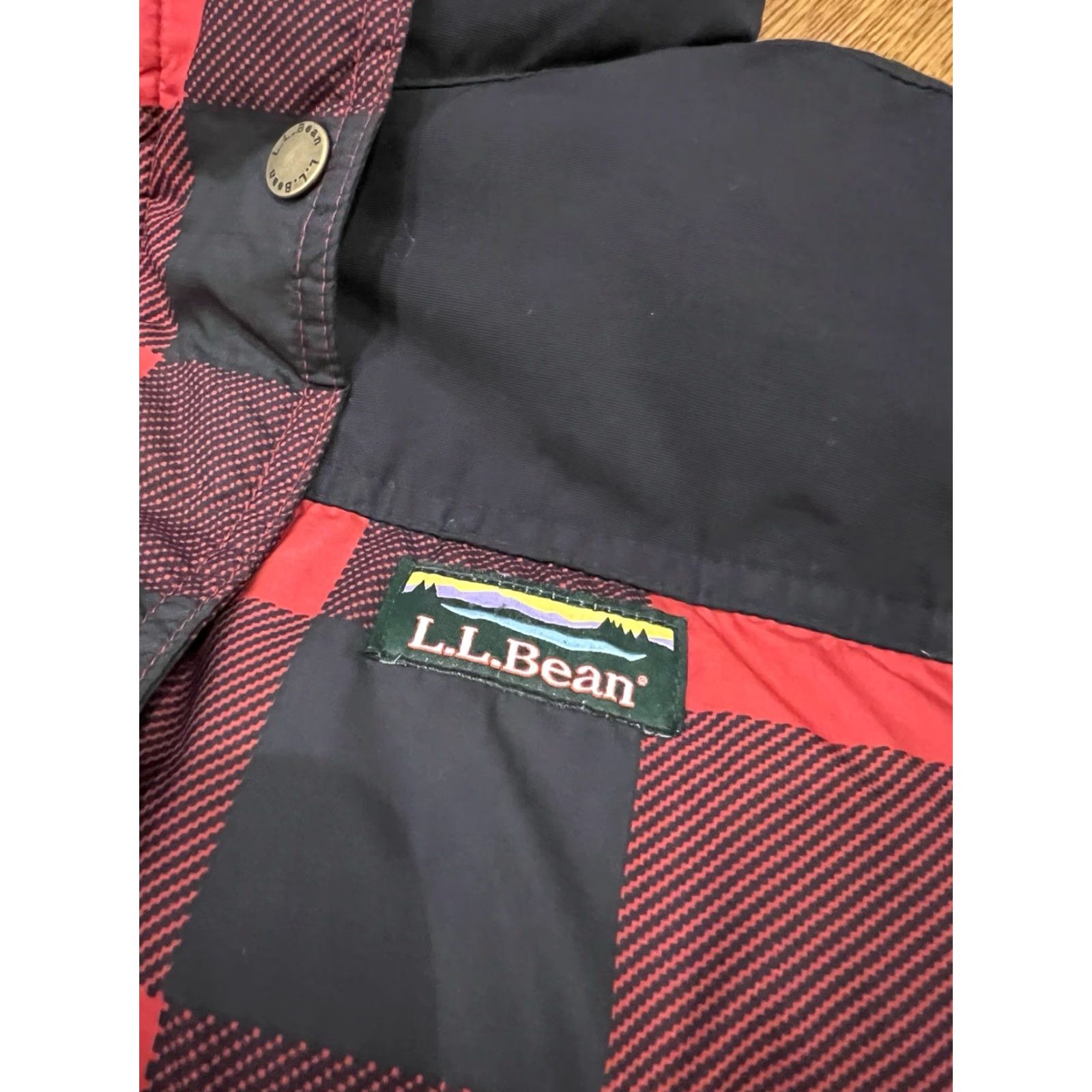 Vintage L.L. Bean Mountain Classic Down Vest Women’s Size XS Red Buffalo Plaid Size XS / US 0-2 / IT 36-38 - 3 Thumbnail