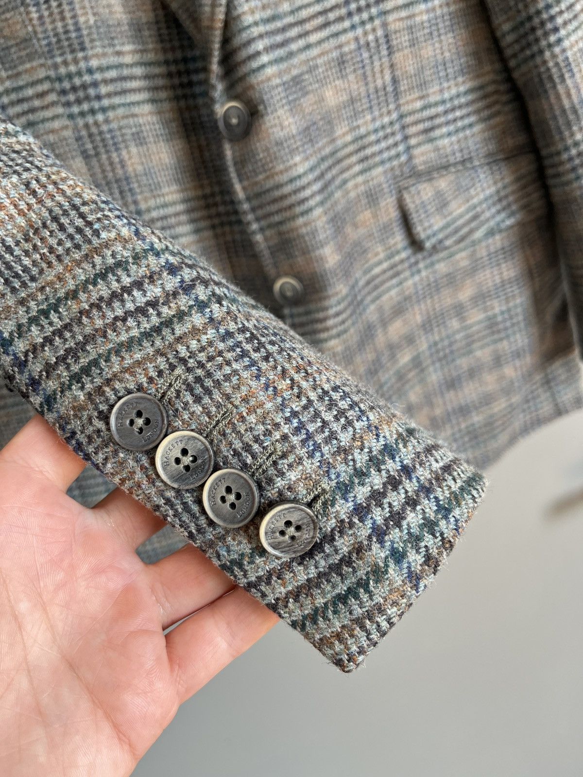 Hackett Hackett Tweed Wool Blazer Size 52L - 5 Thumbnail