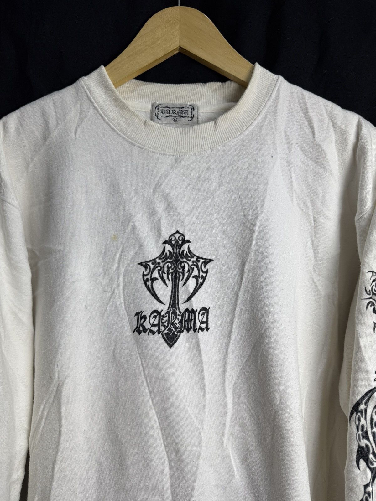 Hysteric Glamour Japanese Karma Poem Tribal Sweatshirt Size US L / EU 52-54 / 3 - 3 Thumbnail