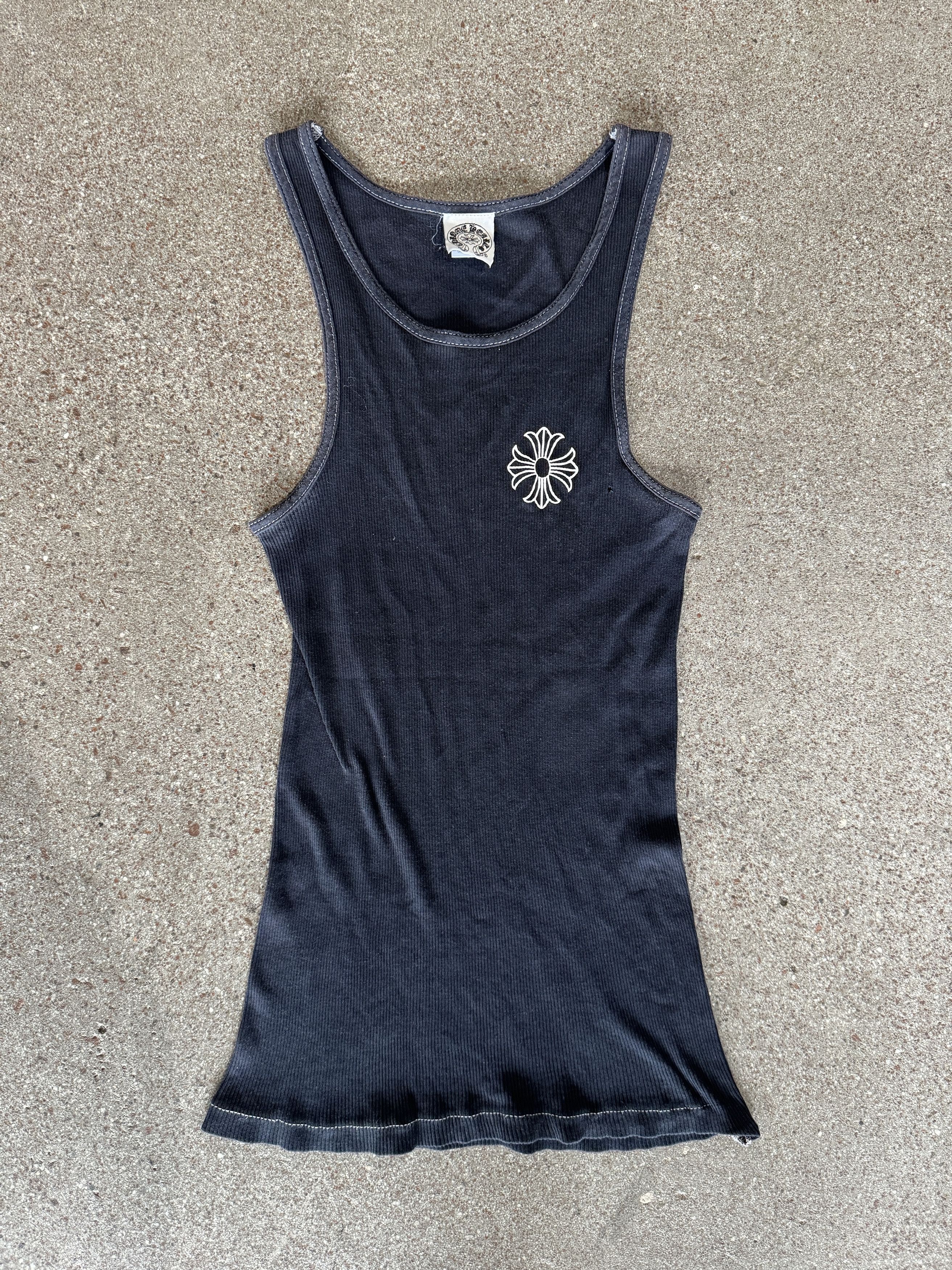 image of Chrome Hearts Cross Tank Top in Black, Men's (Size Small)