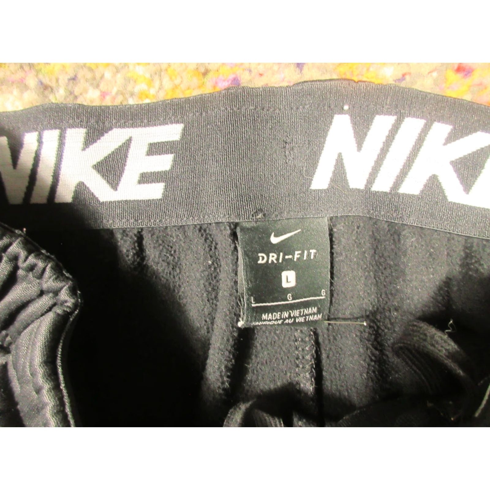 Nike Nike Dri-Fit Jogger Pants Mens Large Black Fleece Embroidered Swoosh Size US 33 - 3 Thumbnail