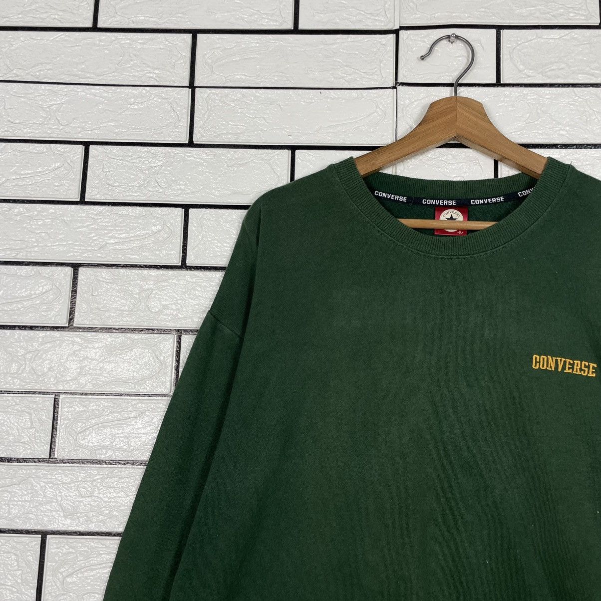 Converse Converse Big Logo Green Sweatshirt Size US L / EU 52-54 / 3 - 6 Thumbnail