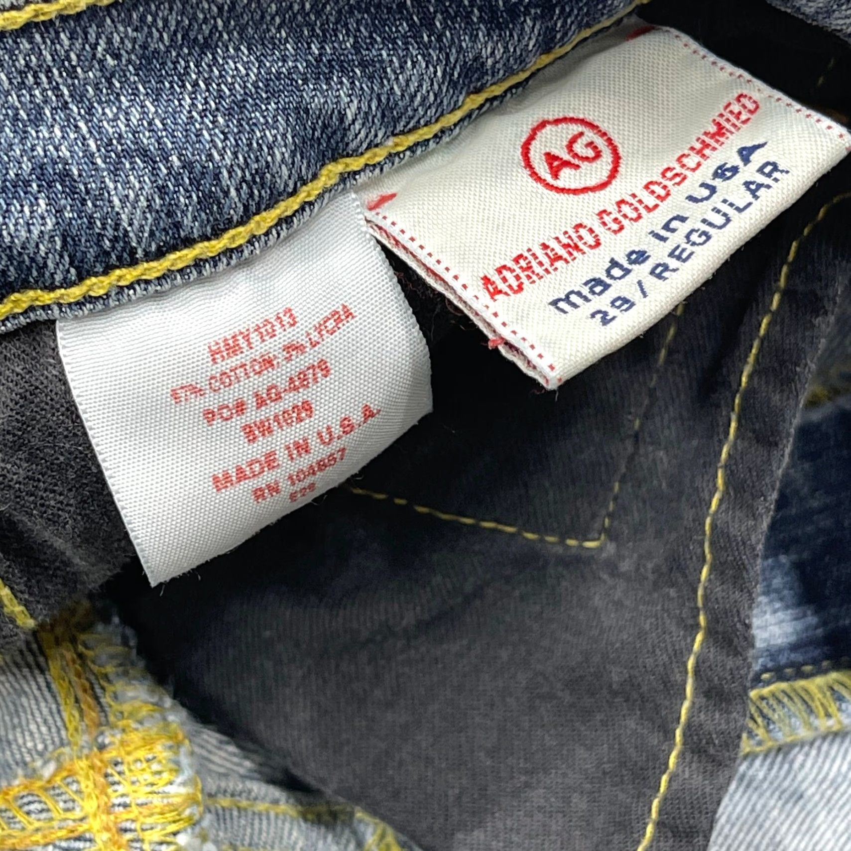 Vintage VINTAGE AG Adriano Goldschmied Jeans Women 29 Blue Denim Bootcut Flare Angel Made in USA Size 30" / US 8 / IT 44 - 5 Thumbnail