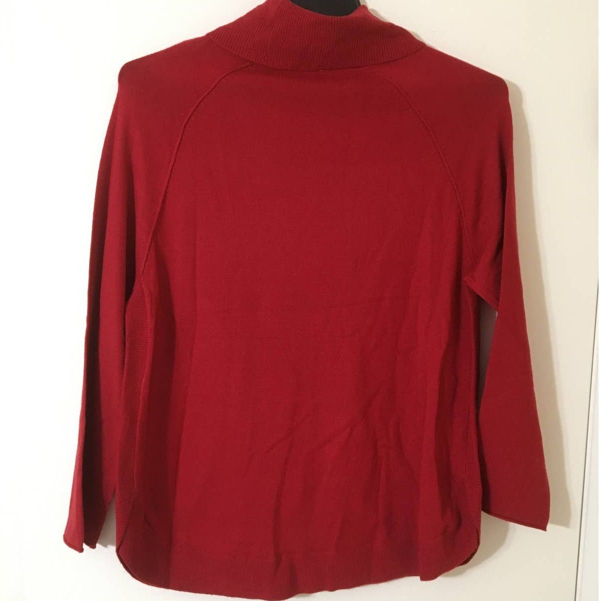 Other NWT Reba Large Red Turtleneck Cowl Neck Sweater Size L / US 10 / IT 46 - 2 Thumbnail