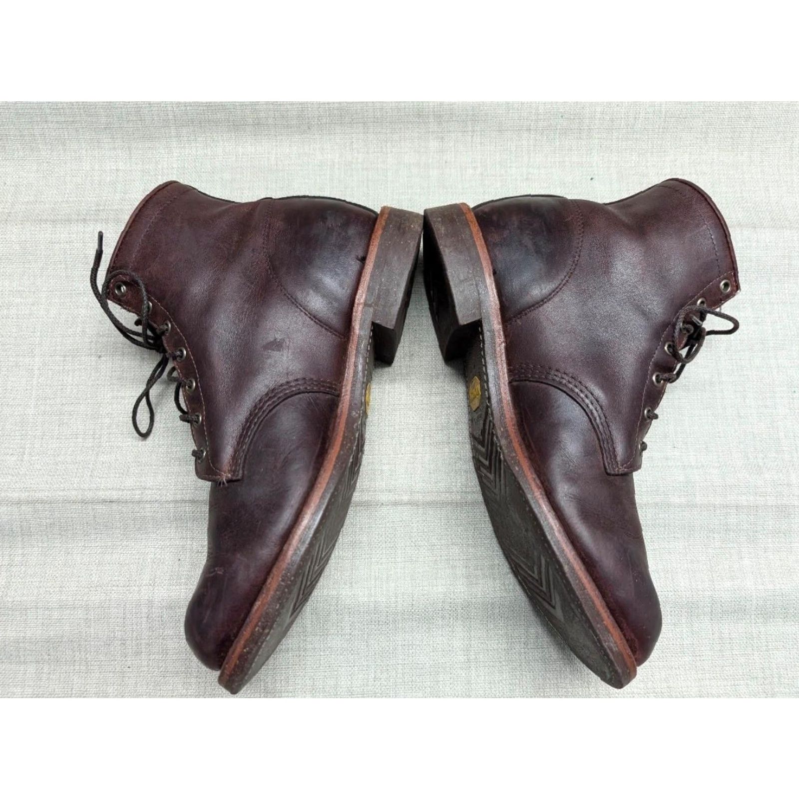 Vintage VINTAGE L.L. Bean Chippewa Boots Shirt Mens 12 Brown Leather USA Made Chippewa 12D Brown Mens Boots China? Size US 12 / EU 45 - 2 Thumbnail