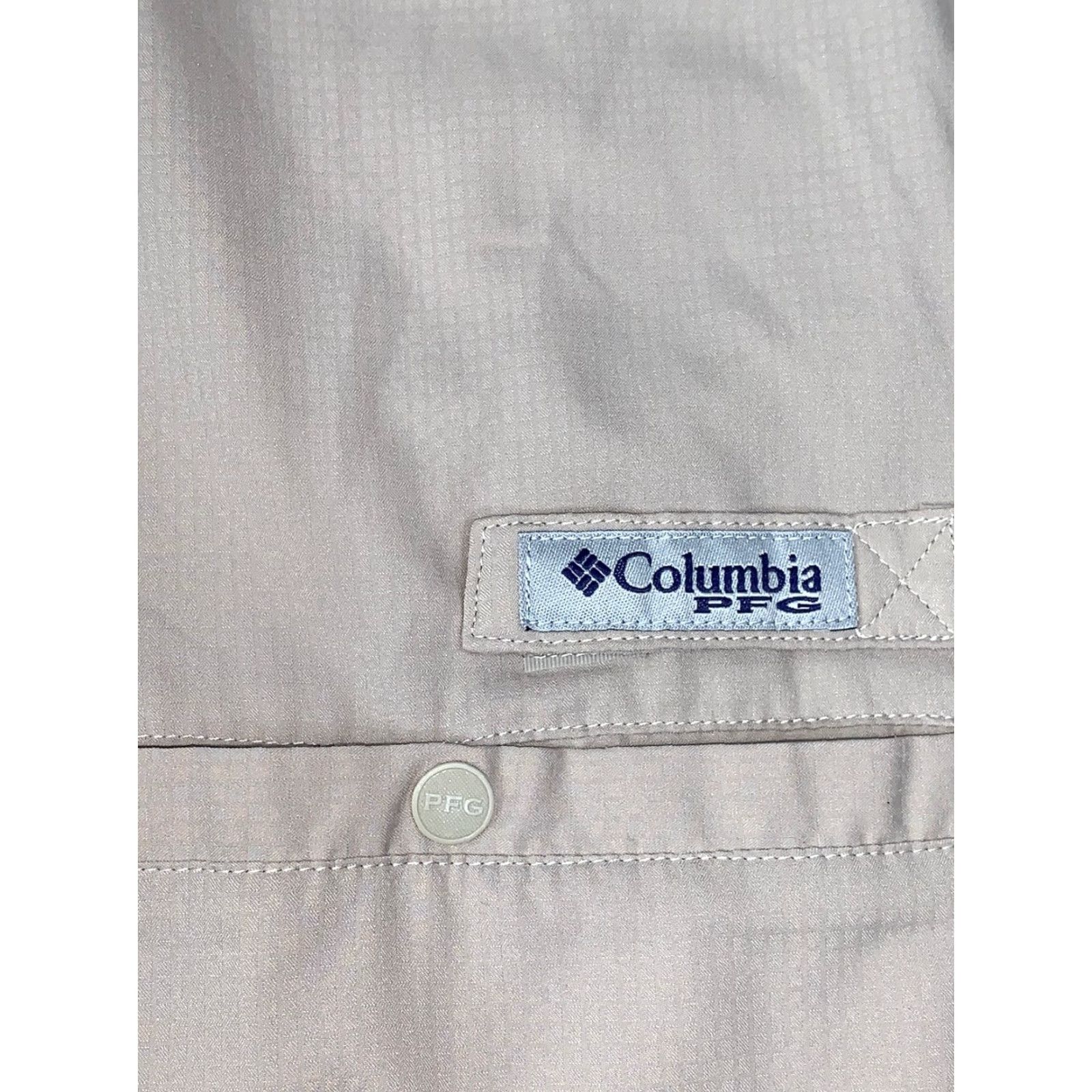 Vintage Columbia Shirt Mens XL PFG Button-Up Short Sleeve Tan Beige Breathing Pockets Outdoor Fishing Casual Size US 36 / EU 52 - 4 Thumbnail