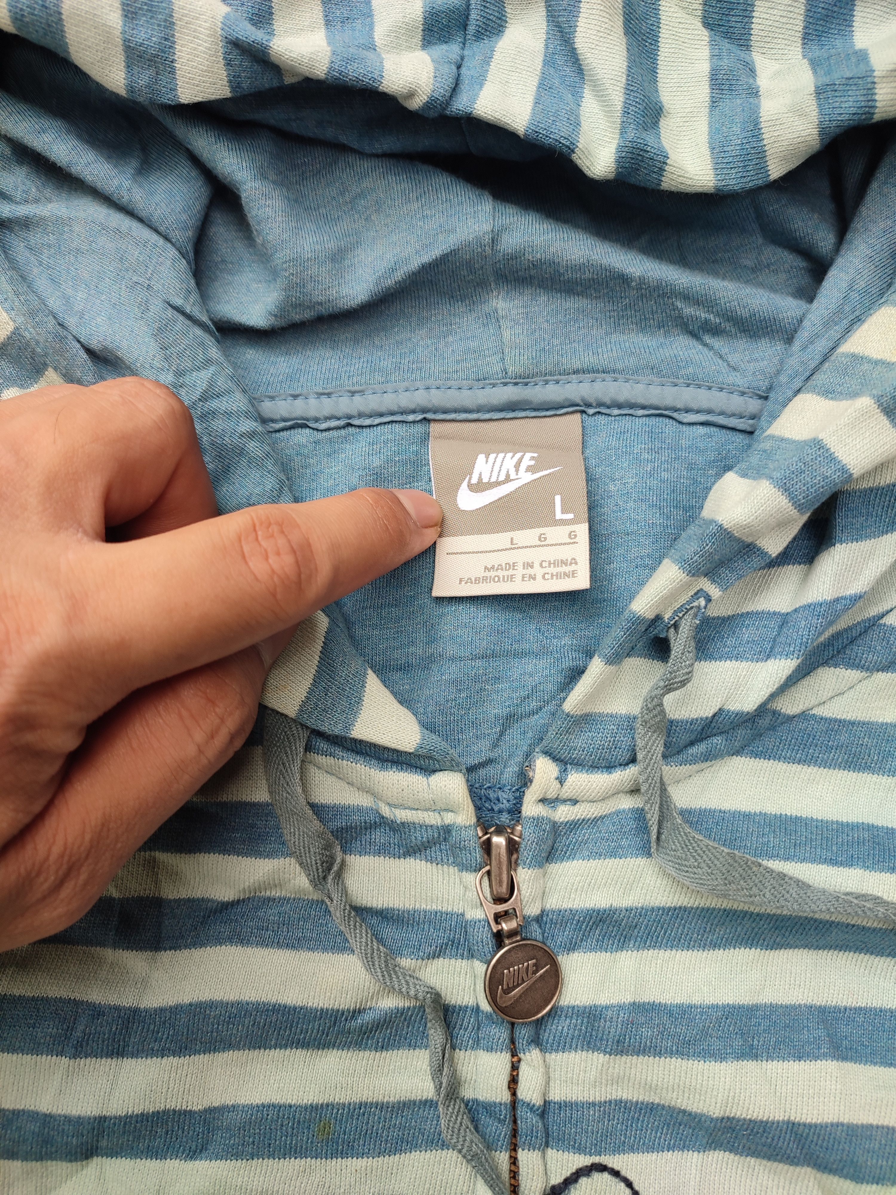 Nike Vintage Nike Stripe Blue Hoodie Size US S / EU 44-46 / 1 - 9 Thumbnail