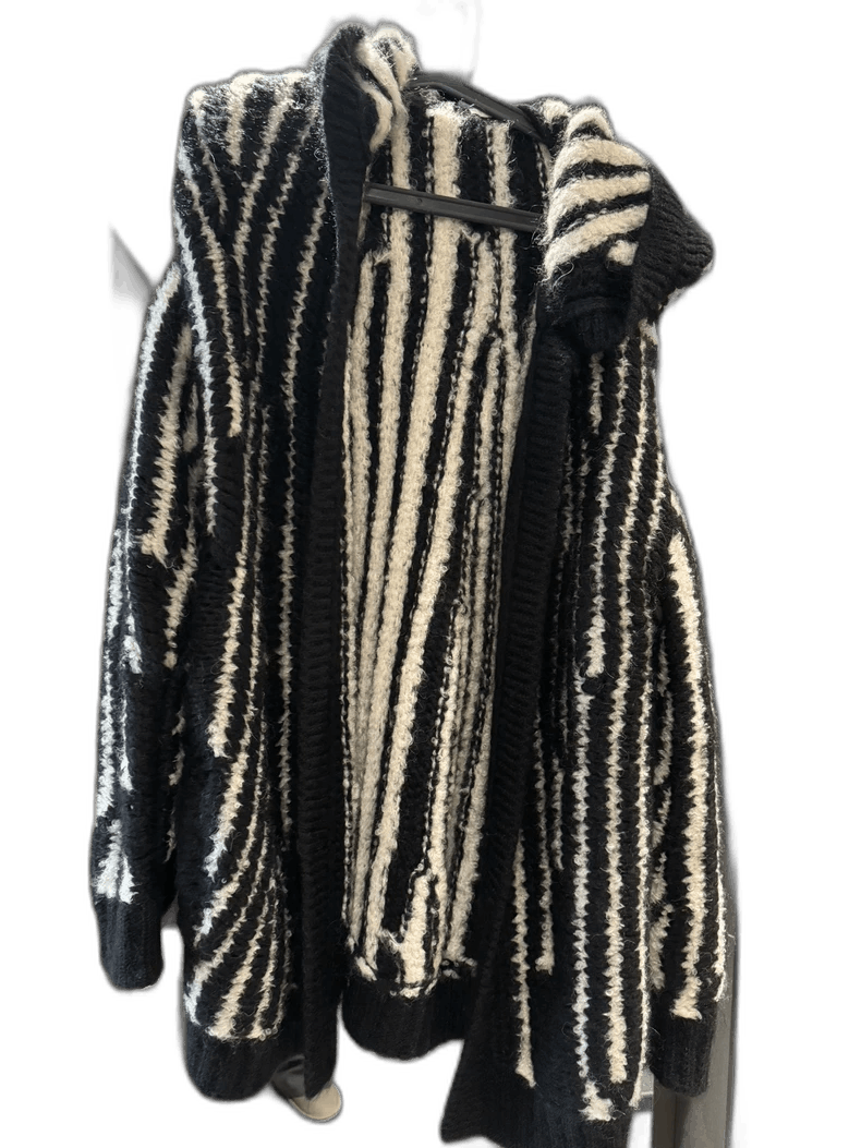 Yves Saint Laurent ysl alpaca wool cardigan in black and white Size US M / EU 48-50 / 2 - 1 Thumbnail