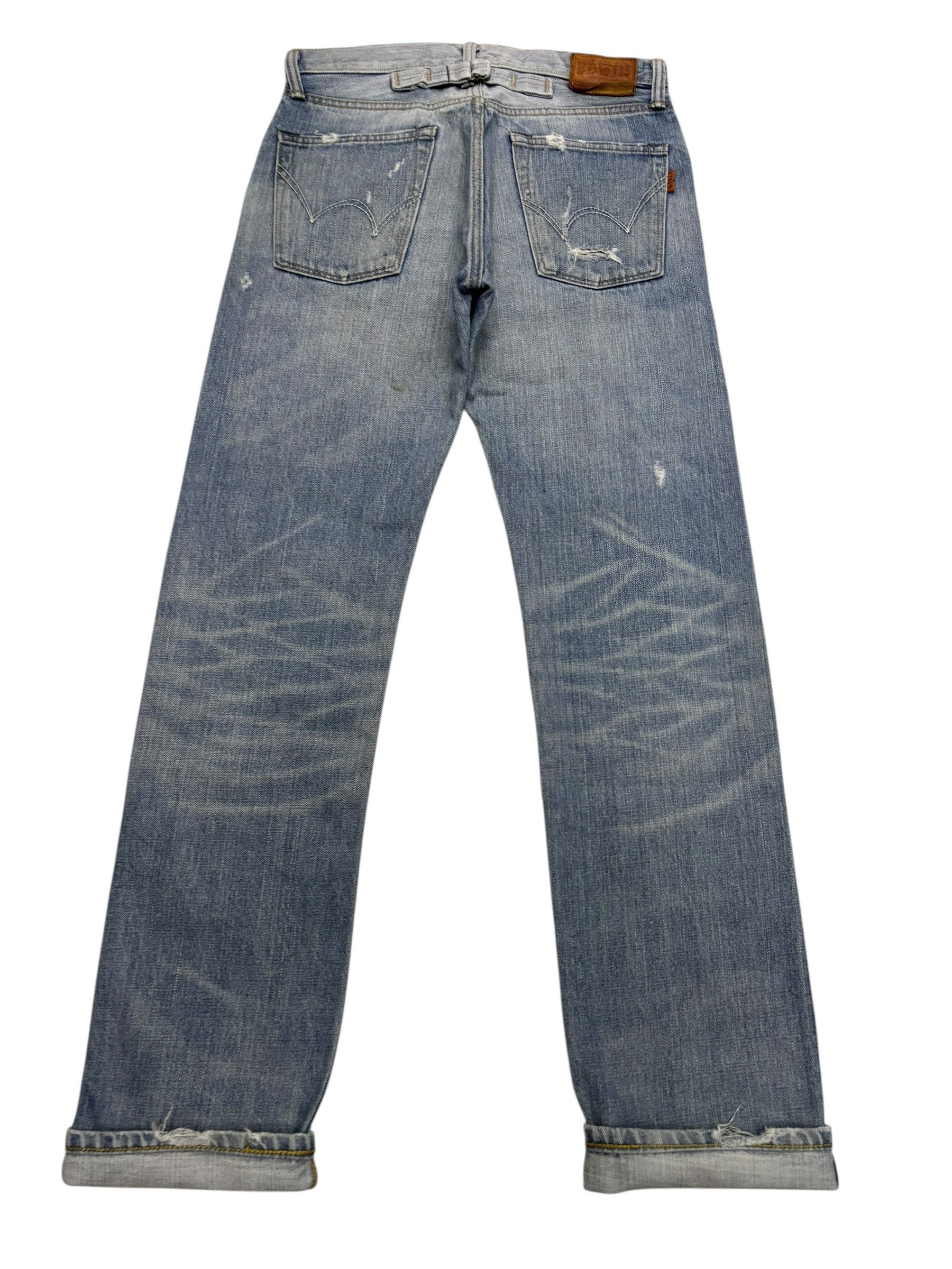Acne Studios 🔥EDWIN 505zx SELVEDGE DENIM BUCKLE BACK BLUE WASH JEANS Size US 30 / EU 46 - 6 Thumbnail