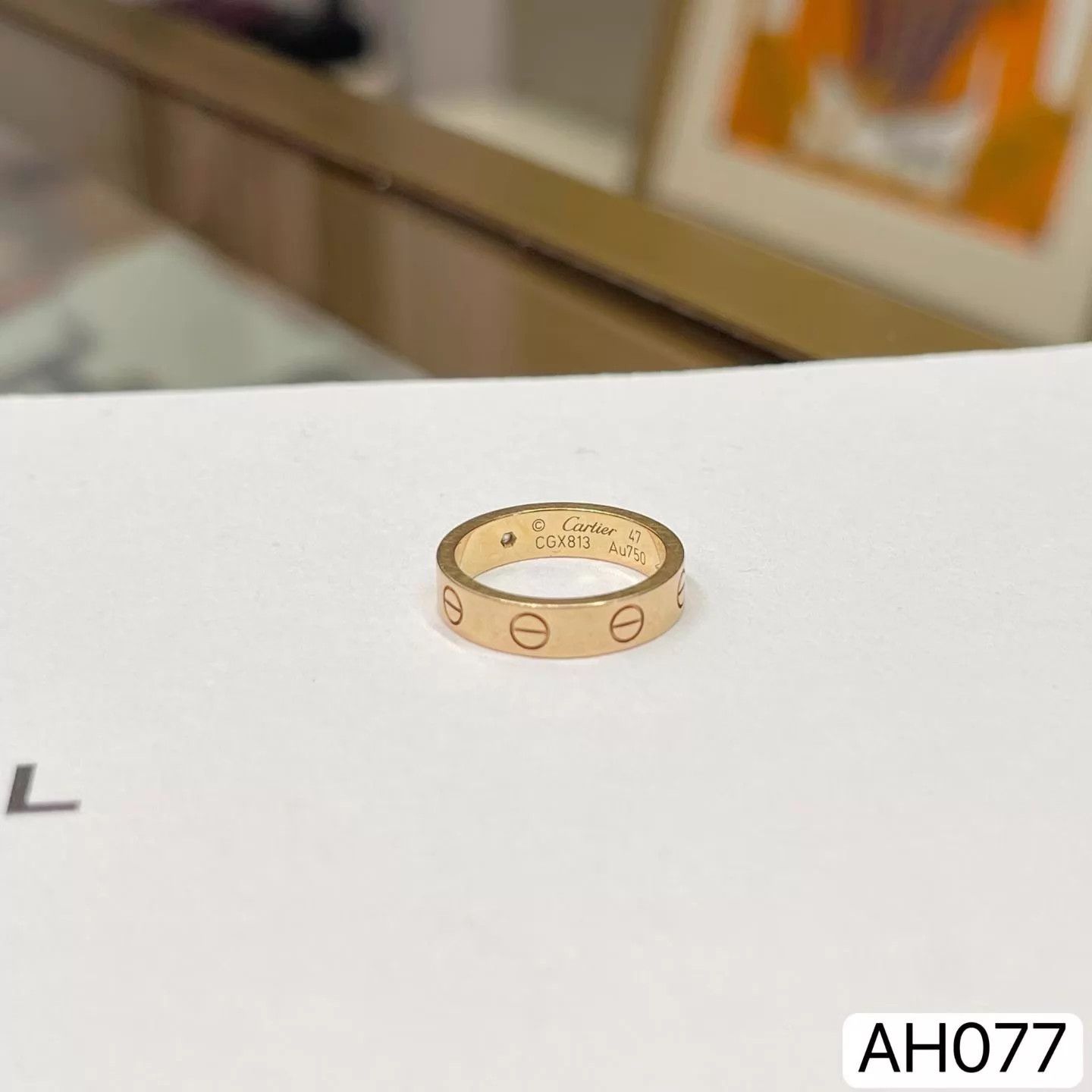 Cartier Cartier Love Rose Gold 1 Diamond 47 Mint FS Size ONE SIZE - 4 Thumbnail