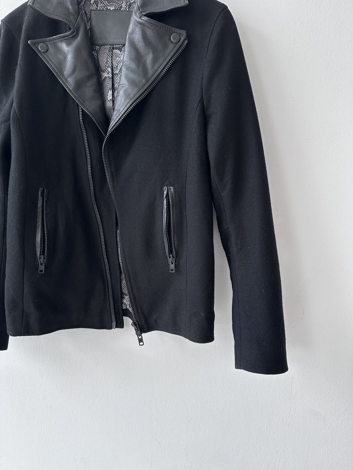 DRYKORN Vintage Wool Leather Biker Jacket Size US M / EU 48-50 / 2 - 5 Thumbnail