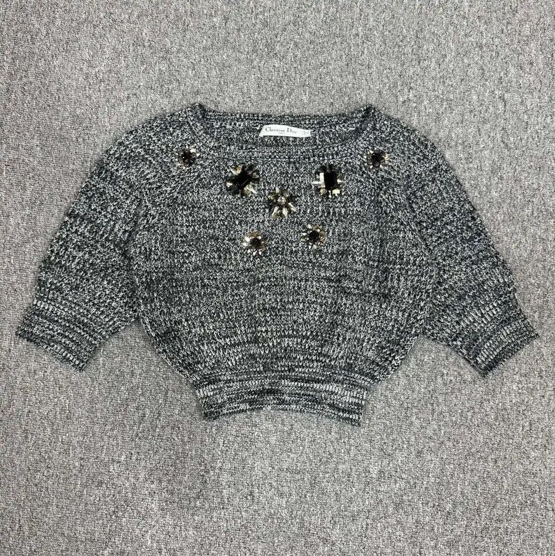 Dior Dior Gray Wool Pullover Sweater 0089 Size S / US 4 / IT 40 - 1 Thumbnail