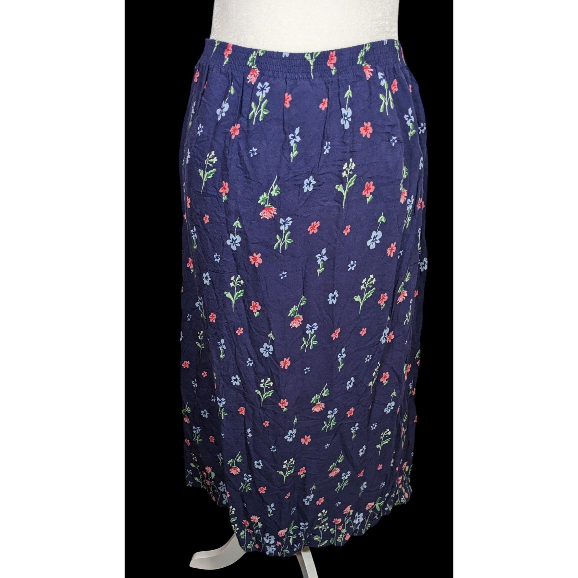 Blair Blair Blue Rustic Cottagecore Midi Skirt Size 26" / US 2 / IT 38 - 2 Thumbnail