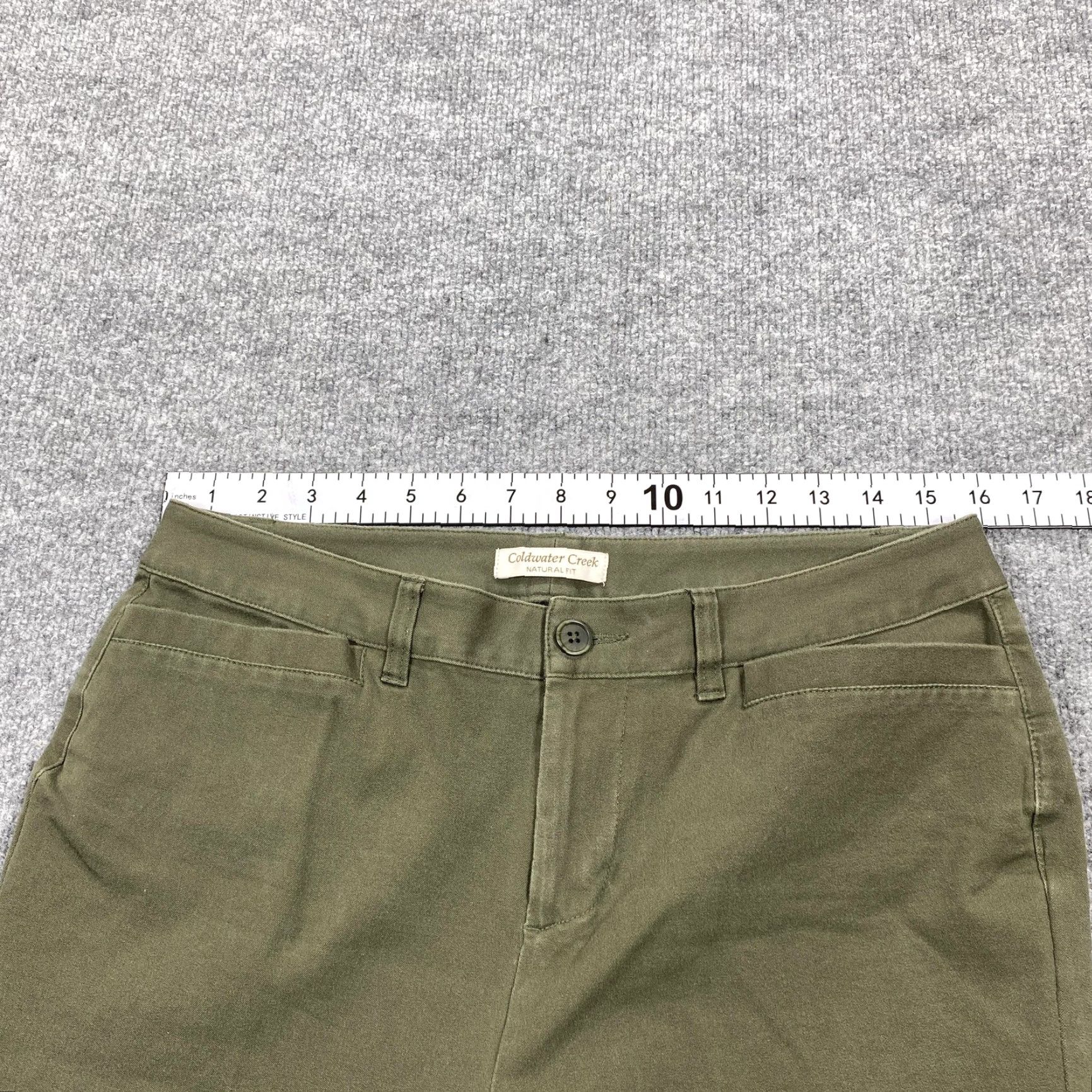 Coldwater Creek Coldwater Creek Pants Womens 10 Green Natural Fit Chino Straight Leg Stretch Size 32" / US 10 / IT 46 - 5 Thumbnail
