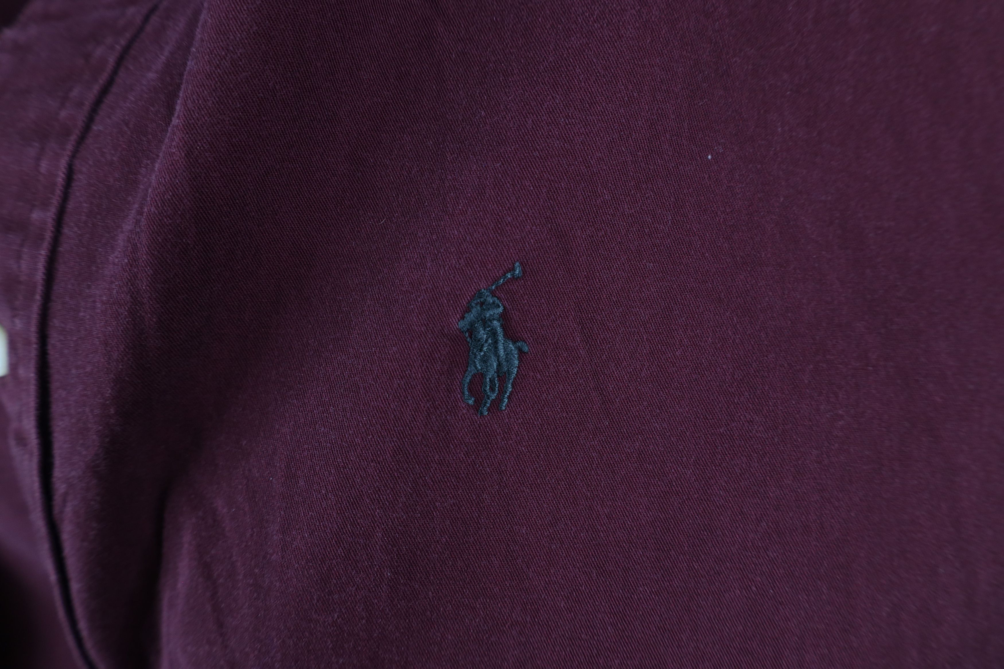 Polo Ralph Lauren Vintage 90s Ralph Lauren Collared Button Down Shirt Burgundy Size US XL / EU 56 / 4 - 4 Thumbnail