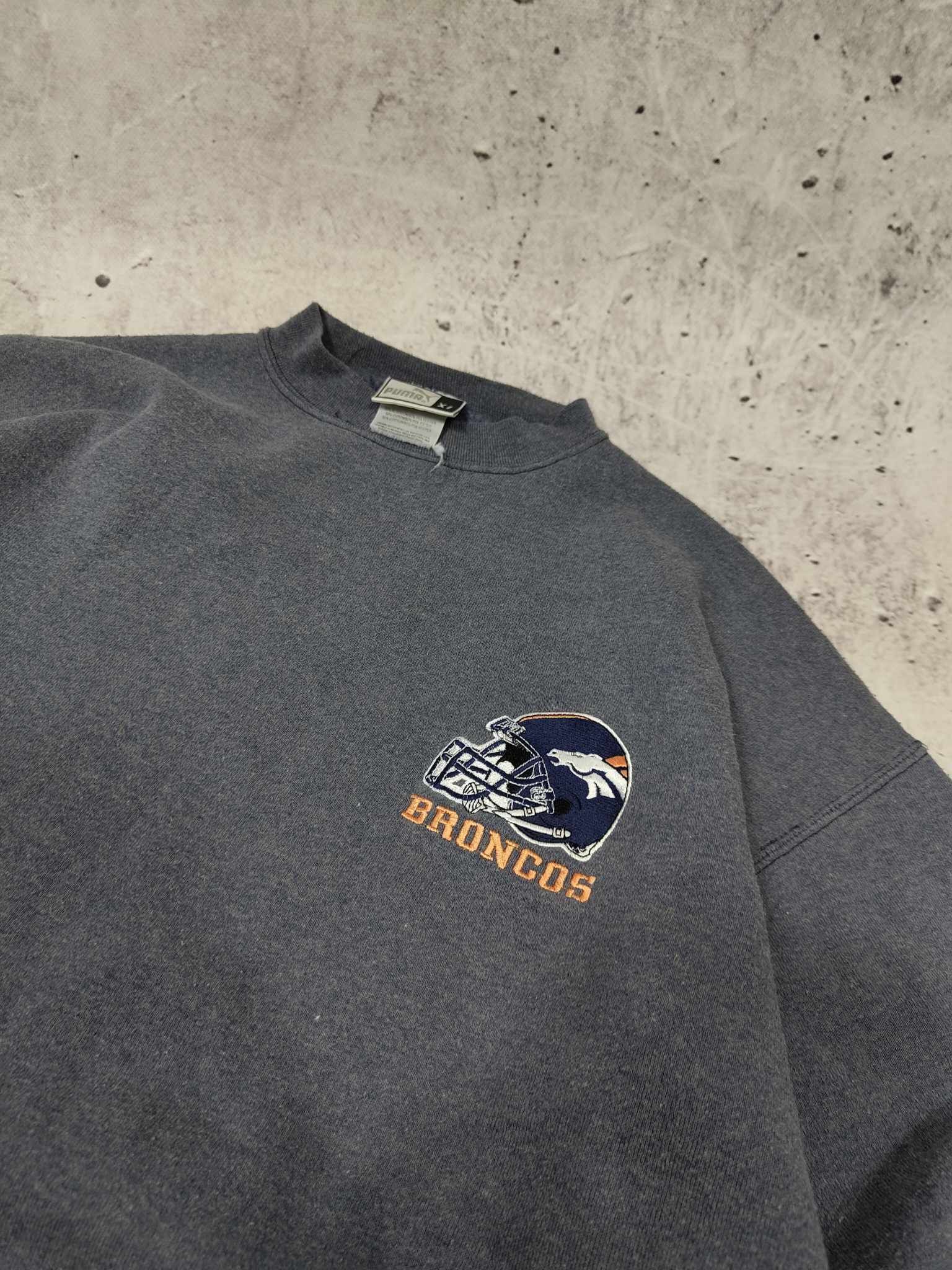 NFL × Puma × Vintage 90s Vintage Puma Denver Broncos Sweatshirt Size US XL / EU 56 / 4 - 2 Thumbnail