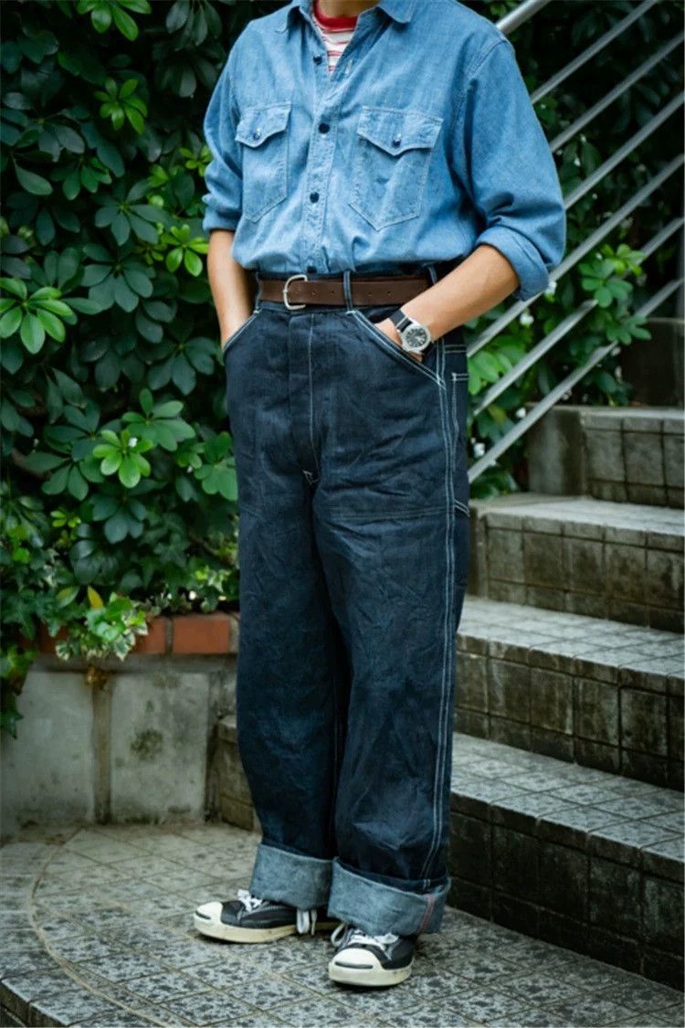 The Real McCoy's The Real McCoy WWII High-Waisted Wide-Leg Navy Work Pants Size US 30 / EU 46 - 1 Thumbnail