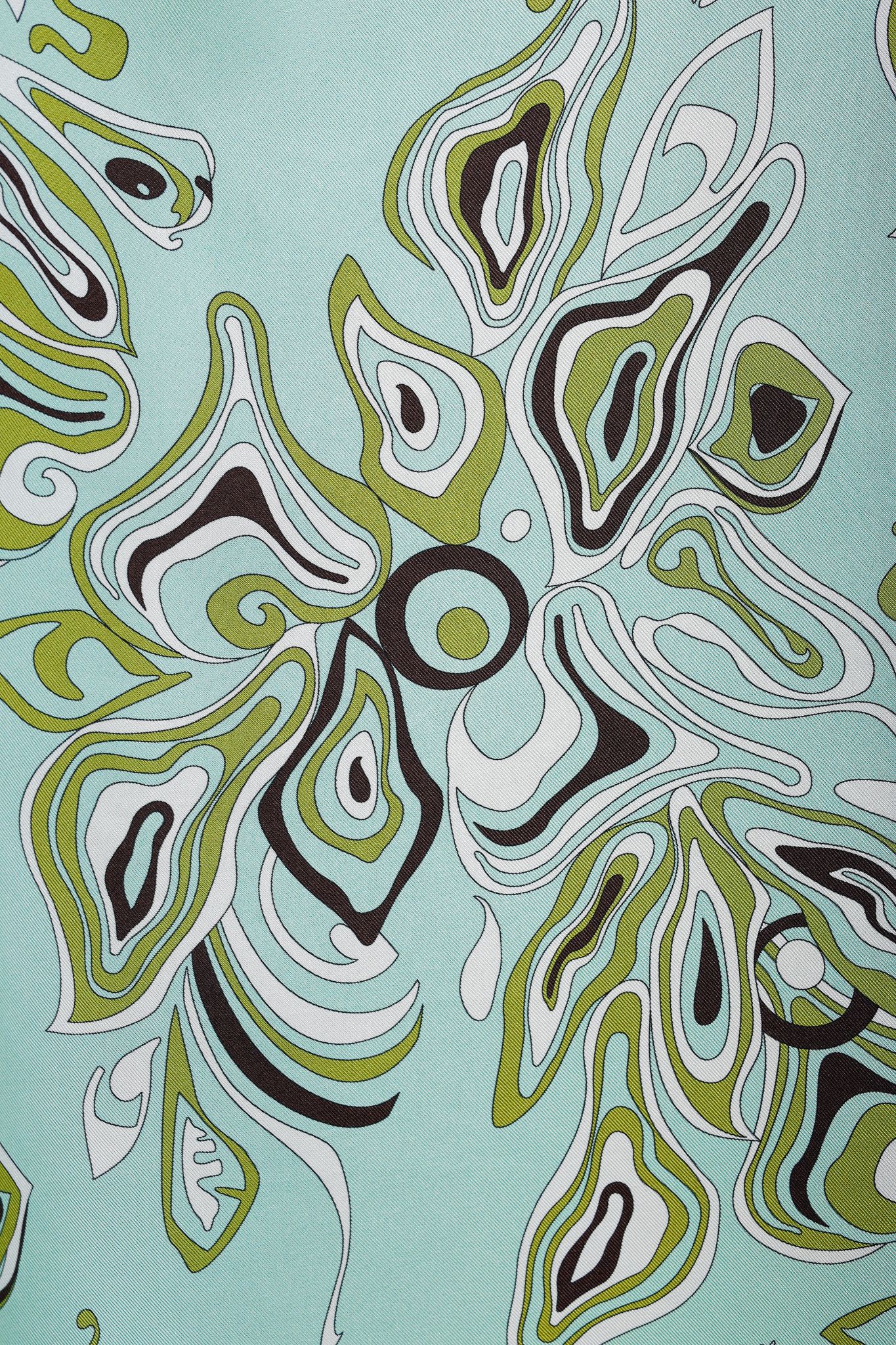 Emilio Pucci Emilio Pucci Mint Africana Print Silk Mini Dress Size L / US 10 / IT 46 - 6 Thumbnail