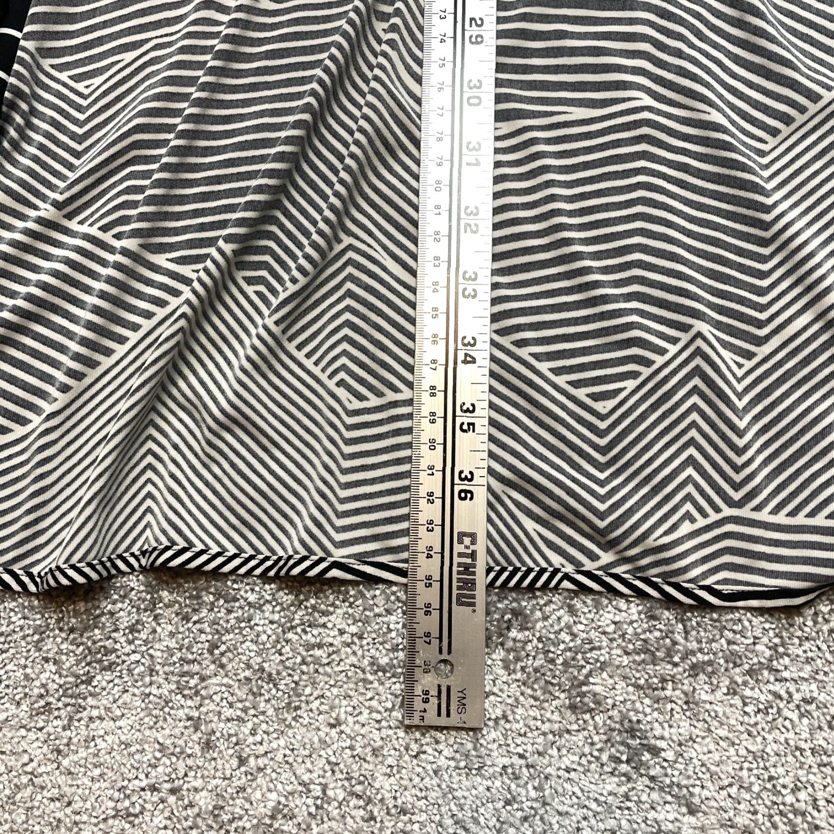 Bcbgmaxazria BCBGMAXAZRIA Kimono Duster Belted Striped Gray Black White Womens Medium Jacket Size ONE SIZE - 3 Thumbnail