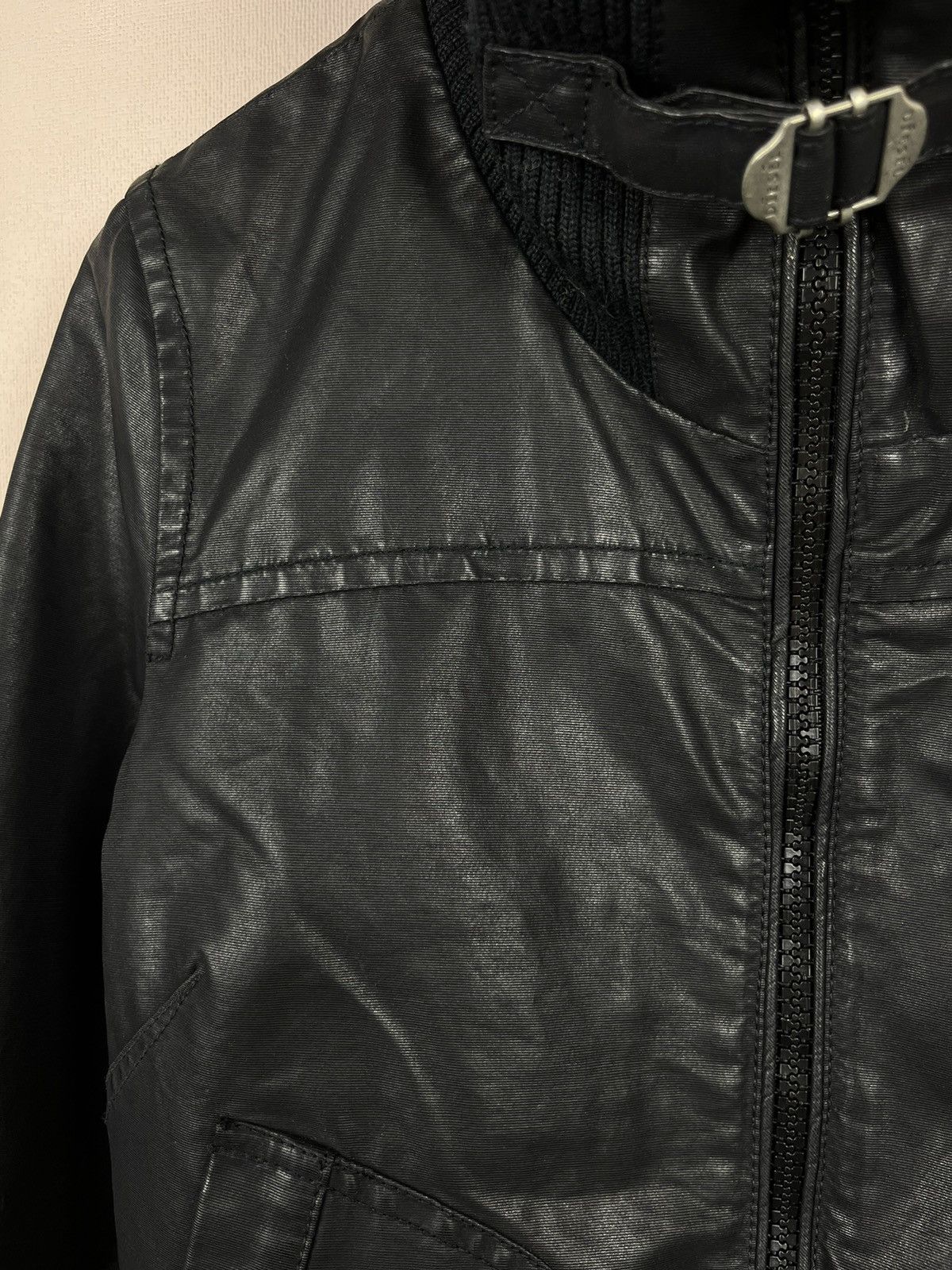 Diesel Vintage Diesel Biker Jacket Motorcycle Black Spalmatura Size US S / EU 44-46 / 1 - 5 Thumbnail