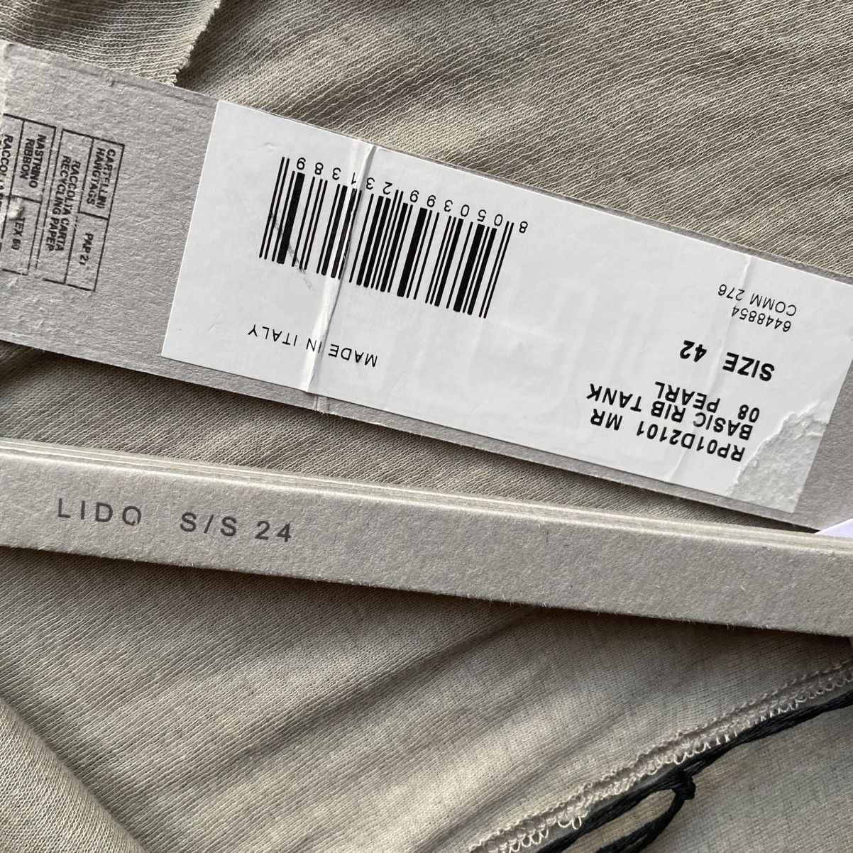 Rick Owens Lido SS 2024 Basic Rib Tank Size US S / EU 44-46 / 1 - 3 Thumbnail
