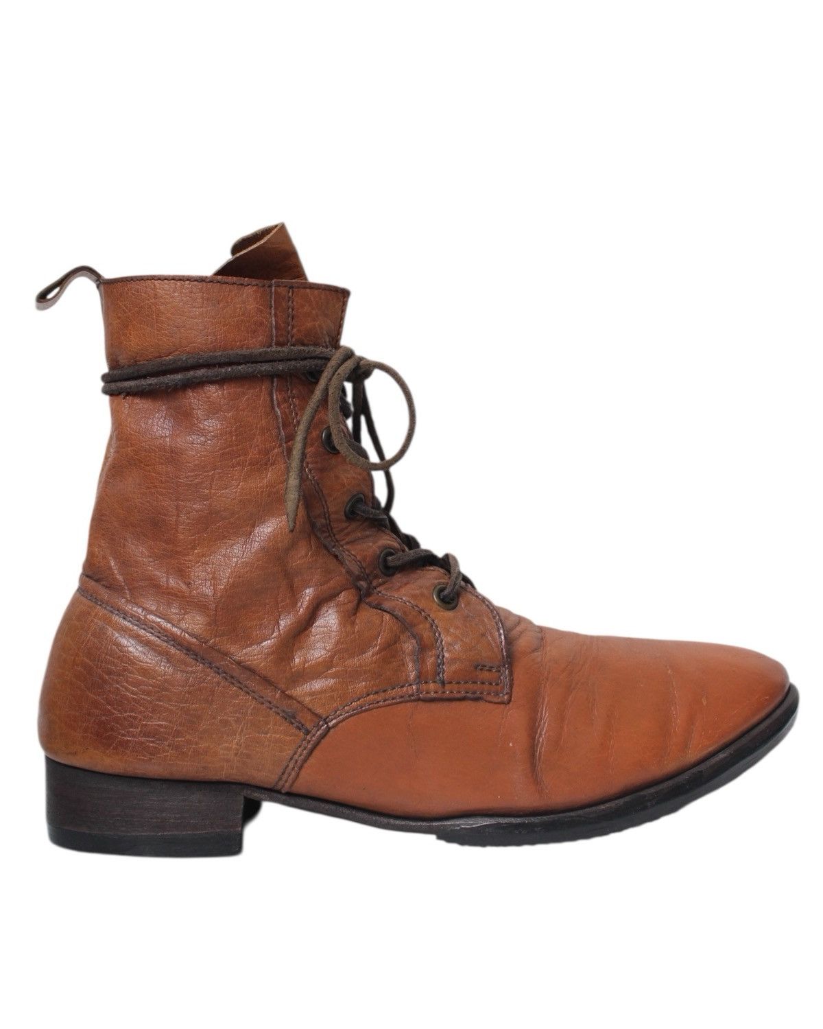 ABAHOUSE SS2008 ABA HOUSE HANDCRAFTED JAPANESE LEATHER LACE-UP BOOTS Size US 7 / EU 40 - 1 Thumbnail