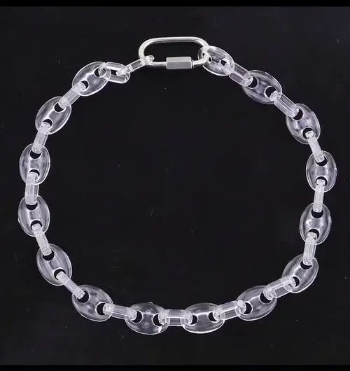 Jewelry Transparent Chain Lock Necklace Size ONE SIZE - 3 Thumbnail