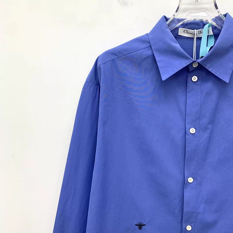 Dior Dior Dark blue bee embroidery cotton lapel single-breasted Size XS / US 0-2 / IT 36-38 - 3 Thumbnail