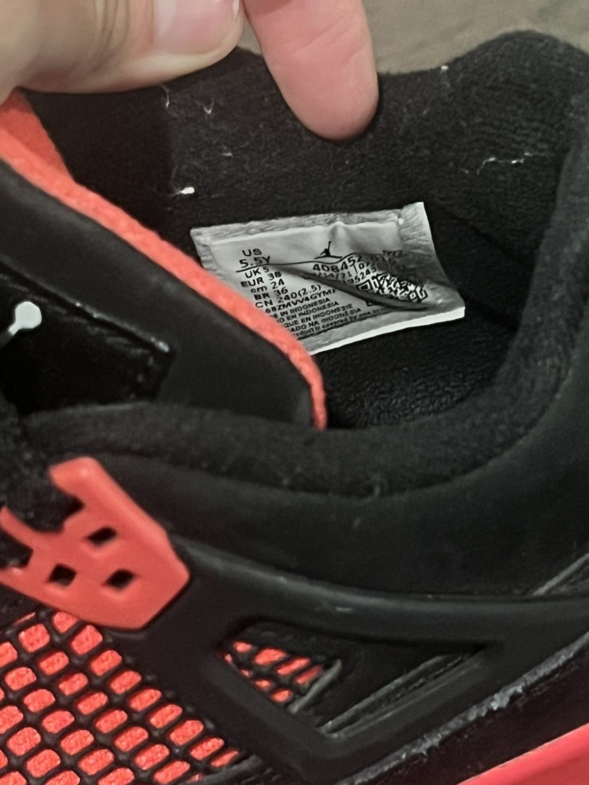 Jordan Brand Jordan 4 retro 4 'Red Thunder' Size US 5.5 / EU 38 - 6 Thumbnail