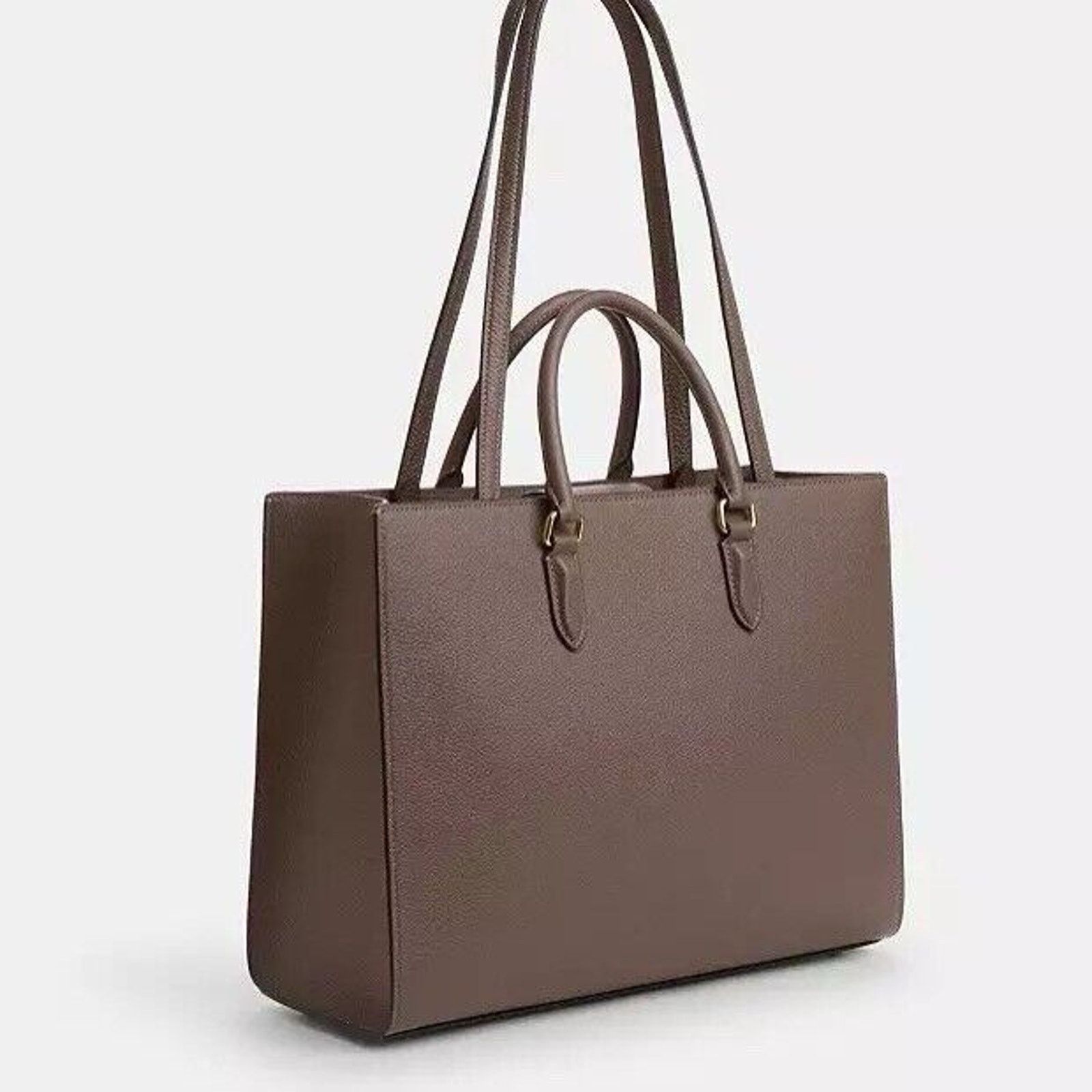 Coach NWT COACH Maggie Tote Bag Shoulder Leather CY666 Dark Stone Size ONE SIZE - 8 Thumbnail