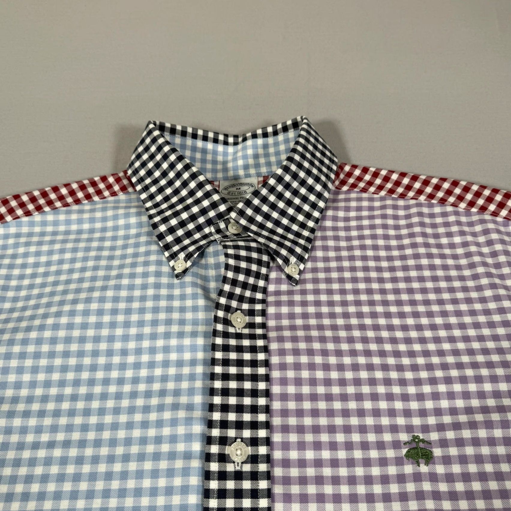 Brooks Brothers Brooks Brothers Shirt Mens M Button-Up Non-Iron Multicolor Gingham Check Long Sleeve Casual Business Size US M / EU 48-50 / 2 - 2 Thumbnail