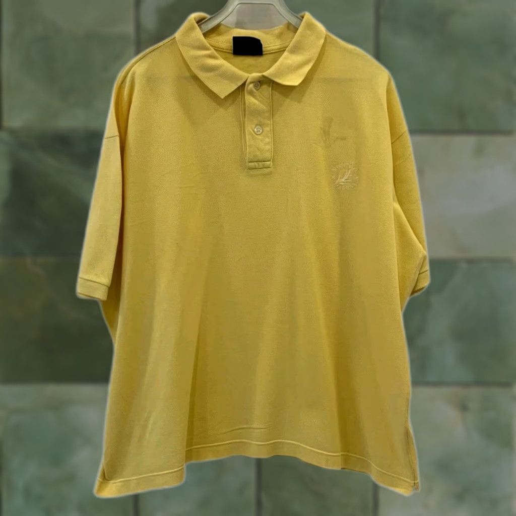Ermenegildo Zegna VINTAGE Ermenegildo Zegna Yachting Polo Shirt Mens XL Yellow Short Sleeve Made in Italy M L#92 Size US XL / EU 56 / 4 - 1 Thumbnail