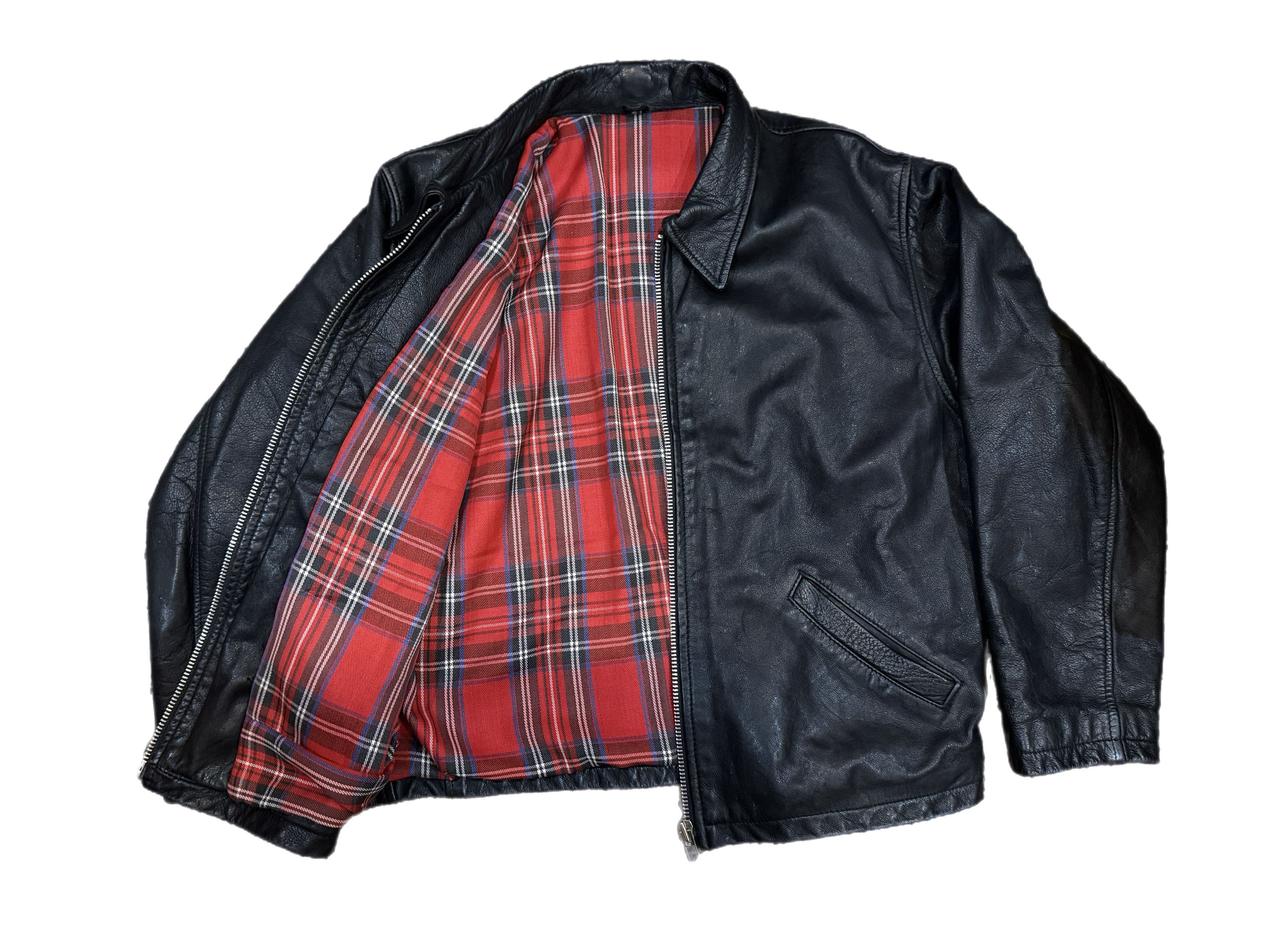 Vintage Rare Vintage Style 60s Leather Rider Jacket Size US M / EU 48-50 / 2 - 2 Thumbnail