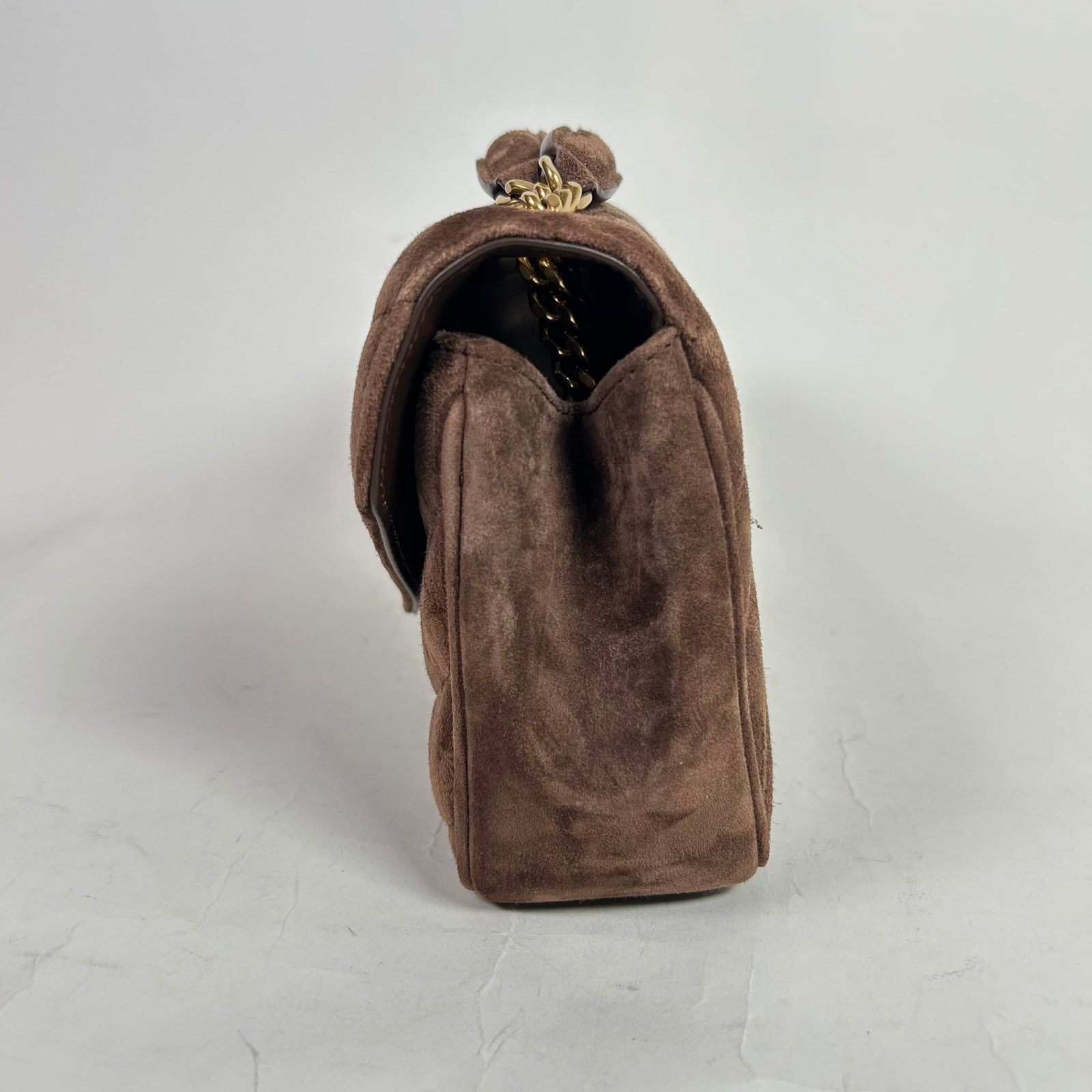 Saint Laurent Paris Saint Laurent Small Matelasse LouLou Suede Bag Size ONE SIZE - 3 Thumbnail