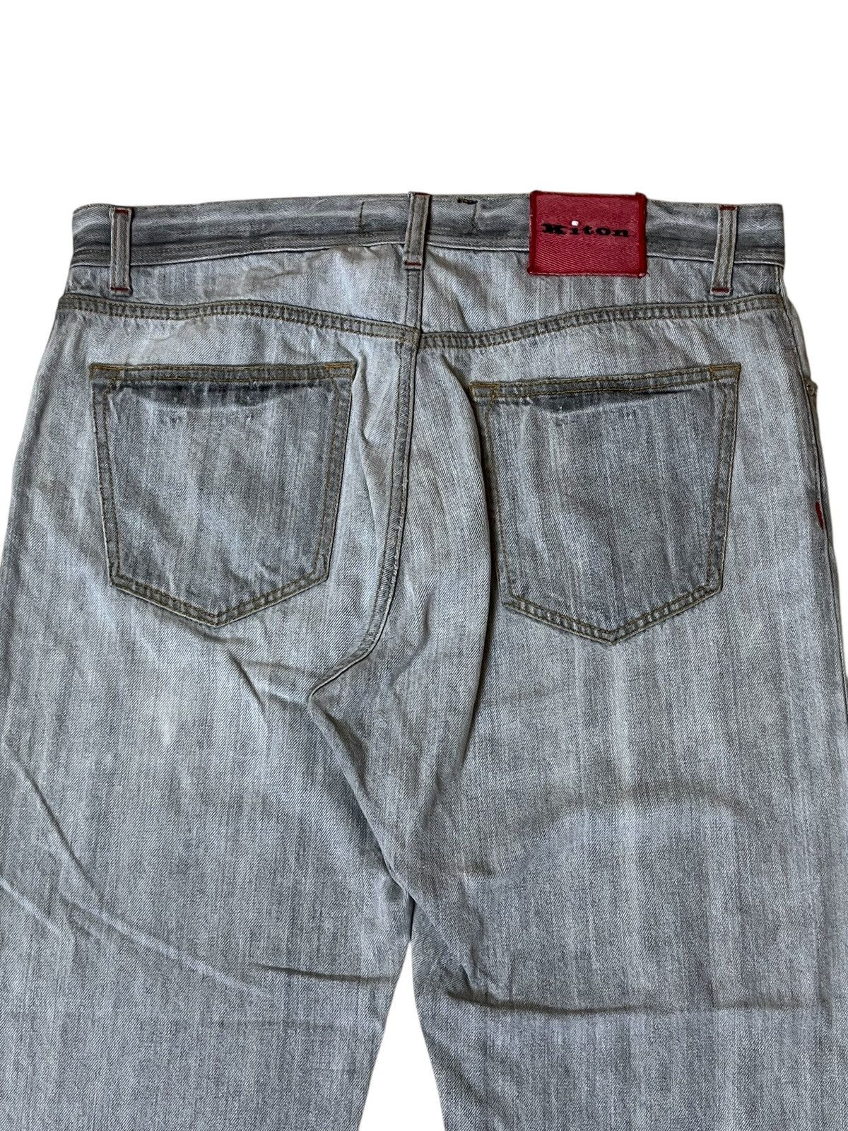 Kiton SICK🔥KITON NAPOLI GREY SELVEDGE JEANS. Size US 36 / EU 52 - 8 Thumbnail