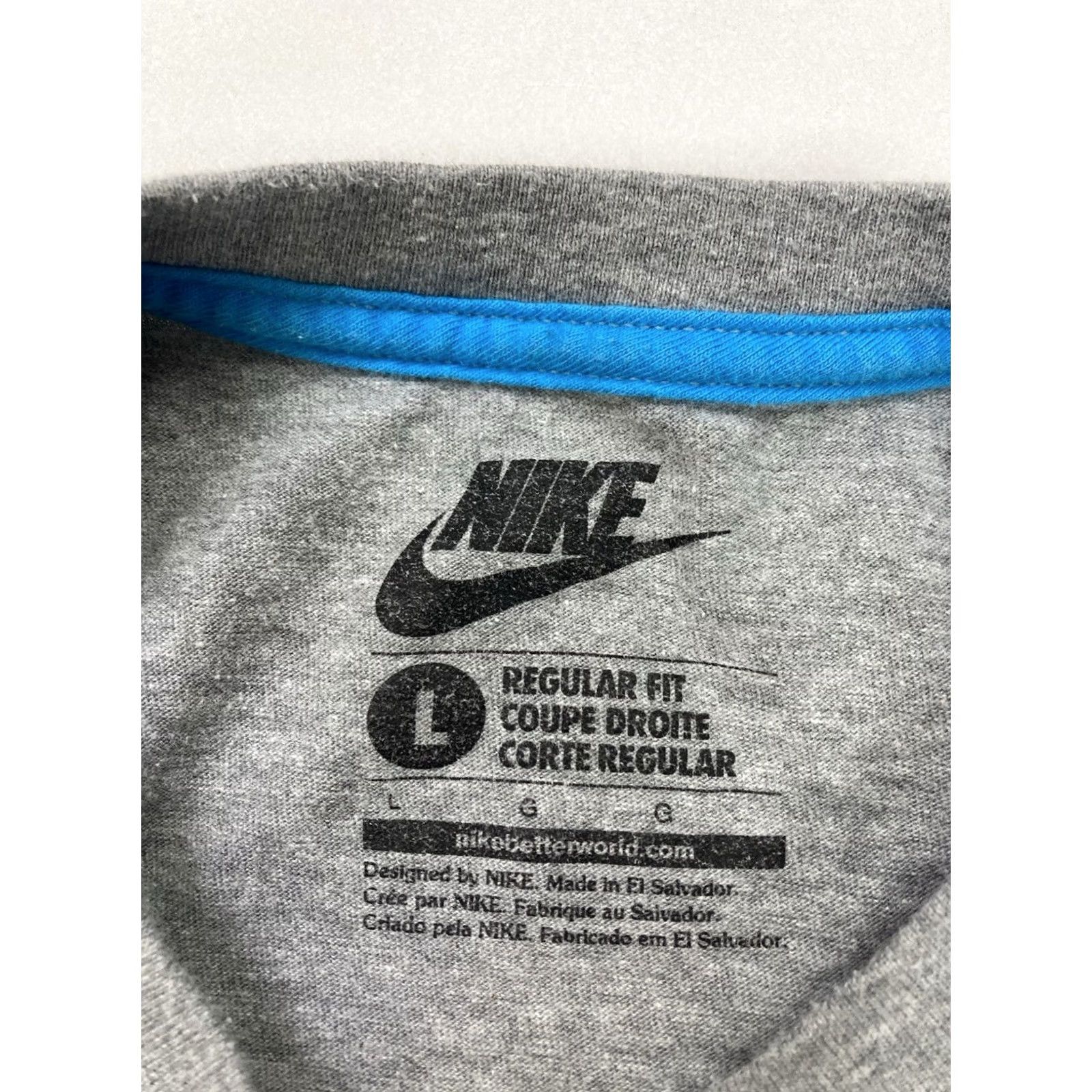 Nike Nike Air Street Ball Graphic T-shirt Men L Gray Size US L / EU 52-54 / 3 - 5 Thumbnail